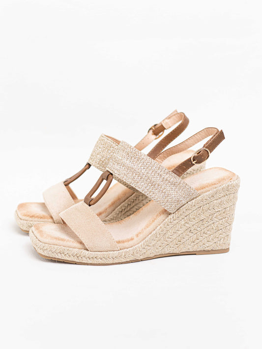 sandalias cunas espartos Beige 36