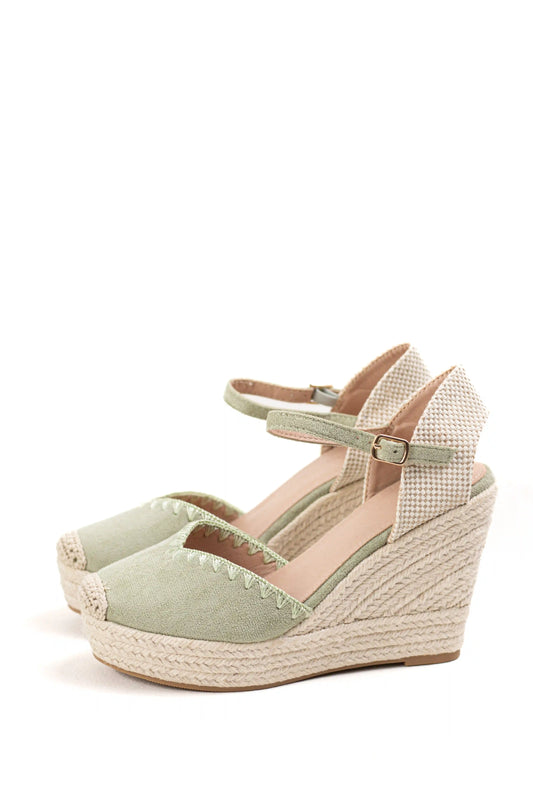 alpargatas cunas espartos altas con plataforma color Beige talla 36
