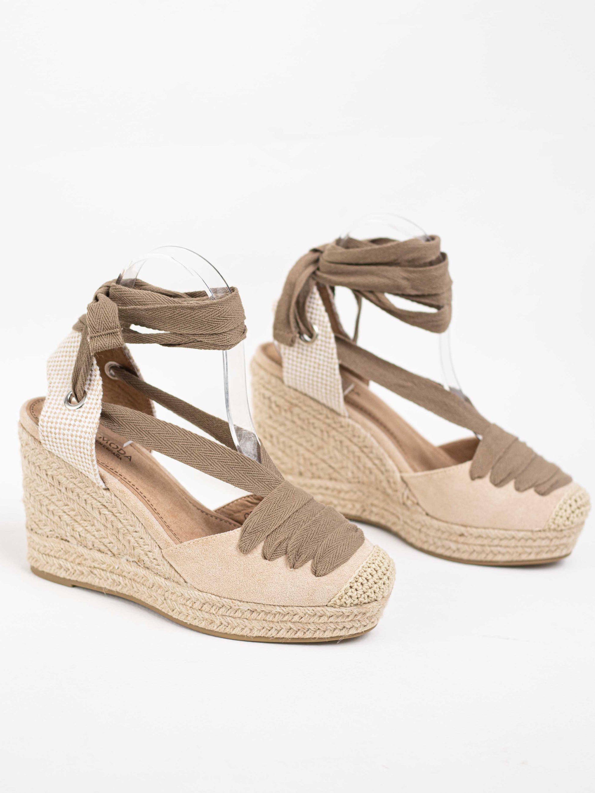 alpargata cuna mujer estilo boho Beige/Verde 37