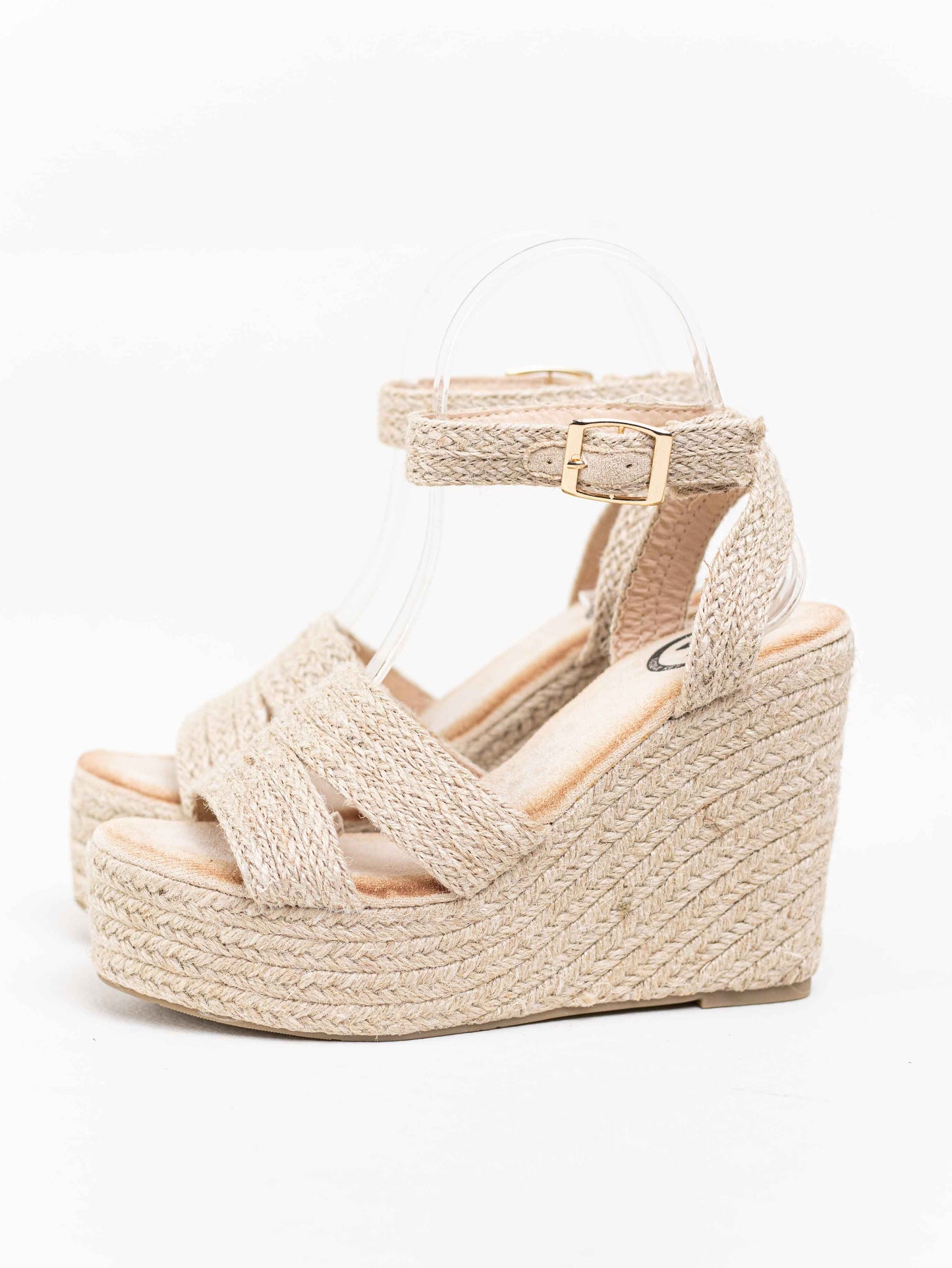 sandalias cunas altas espartos natural Beige 35