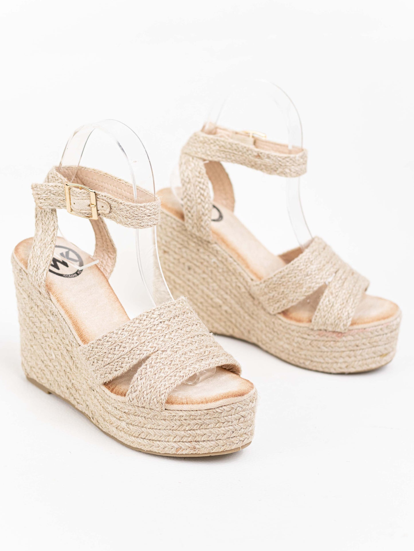 sandalias cunas altas espartos natural Beige 36