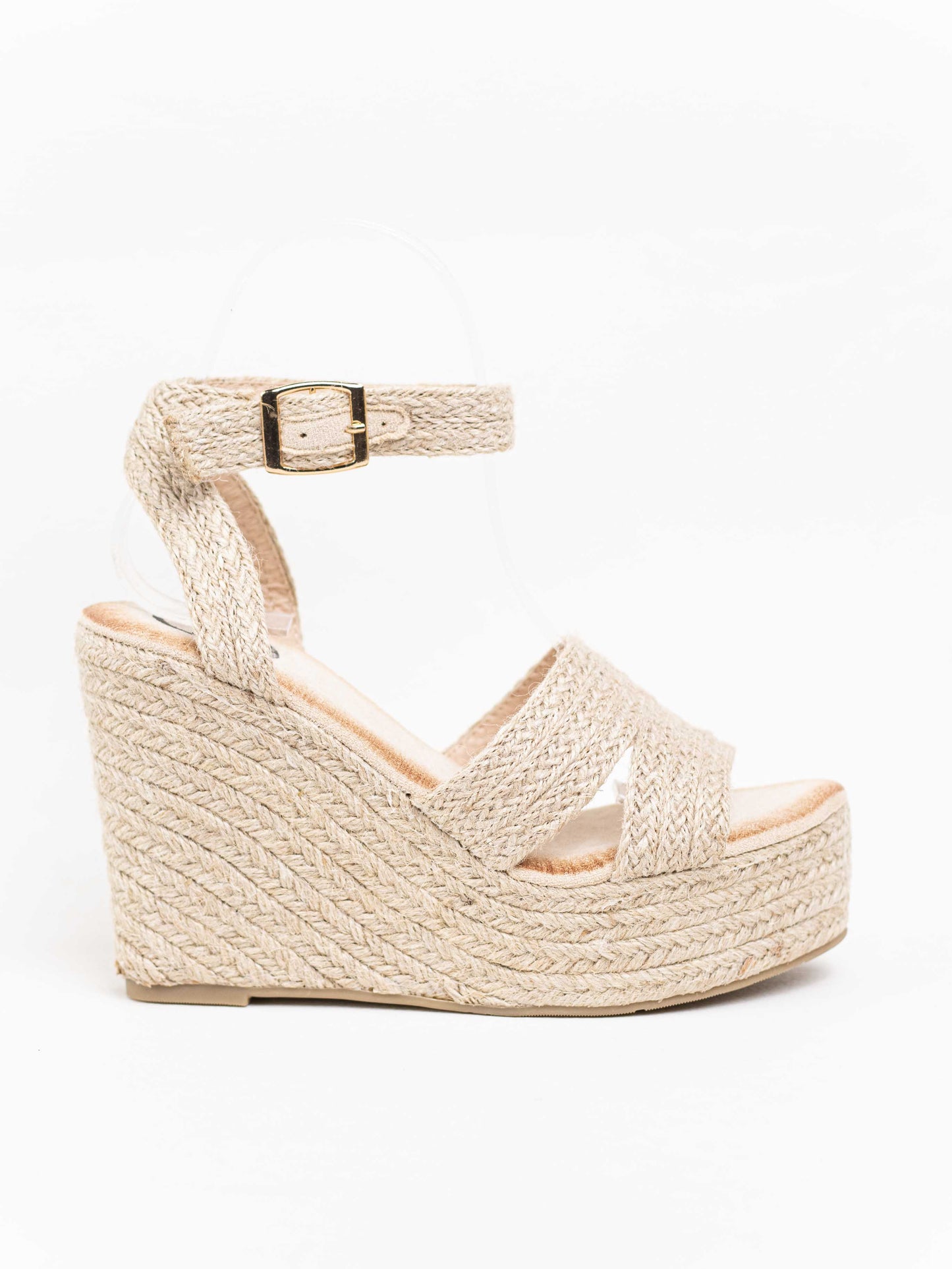 sandalias cunas altas espartos natural Beige 38