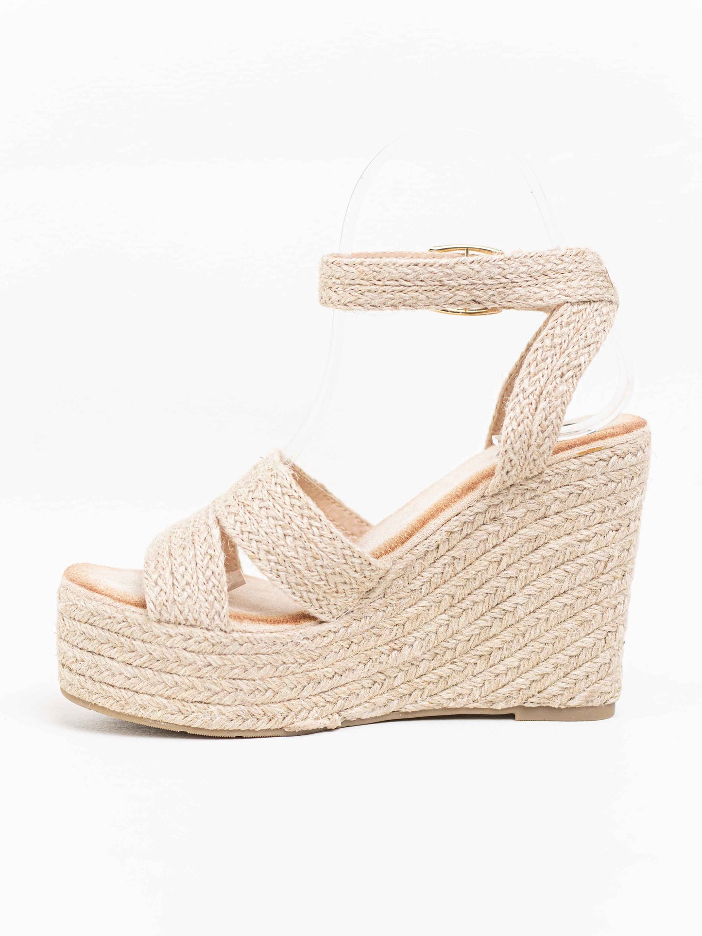 sandalias cunas altas espartos natural Beige 39