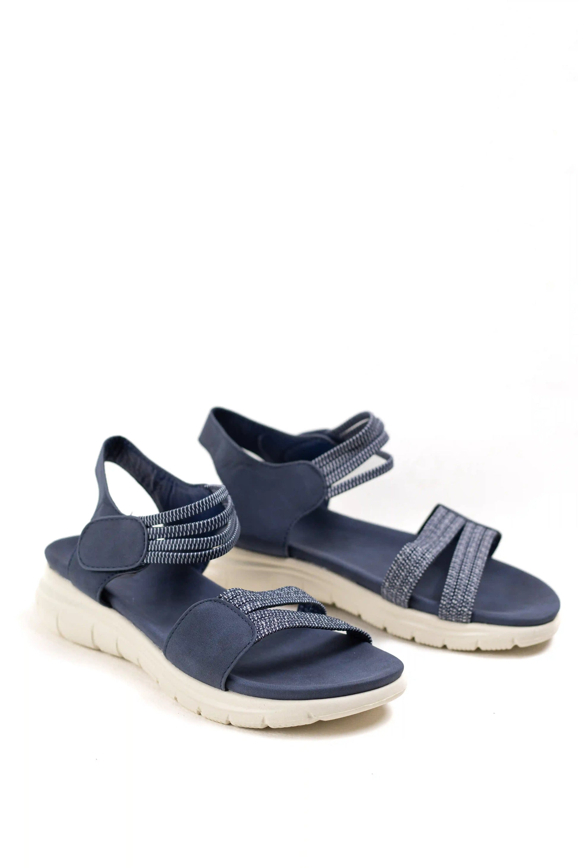 sandalias deportivas con plantilla acolchada cierre velcro diseno ligero y versatil color Azul marino talla 37