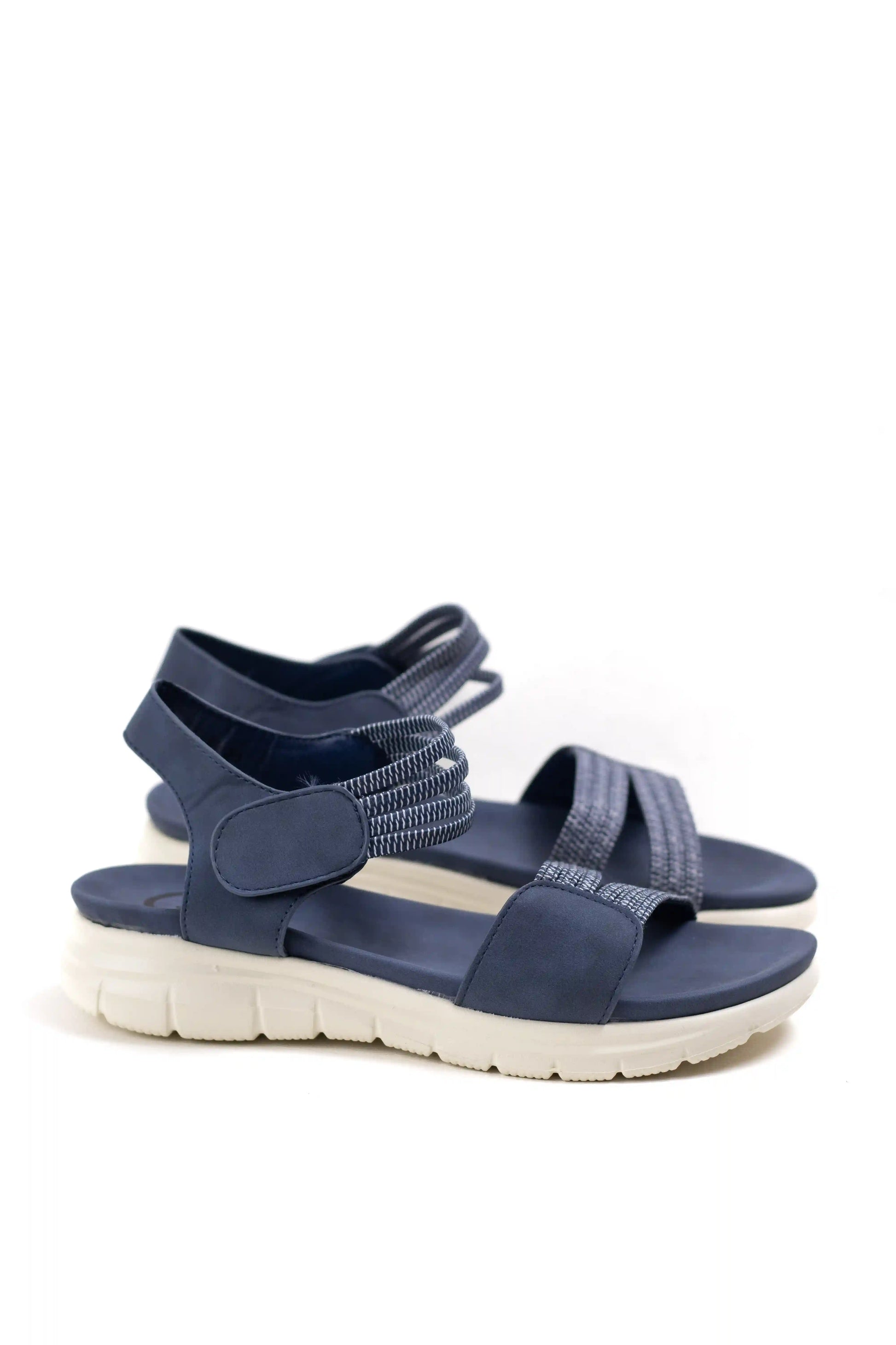 sandalias deportivas con plantilla acolchada cierre velcro diseno ligero y versatil color Azul marino talla 38