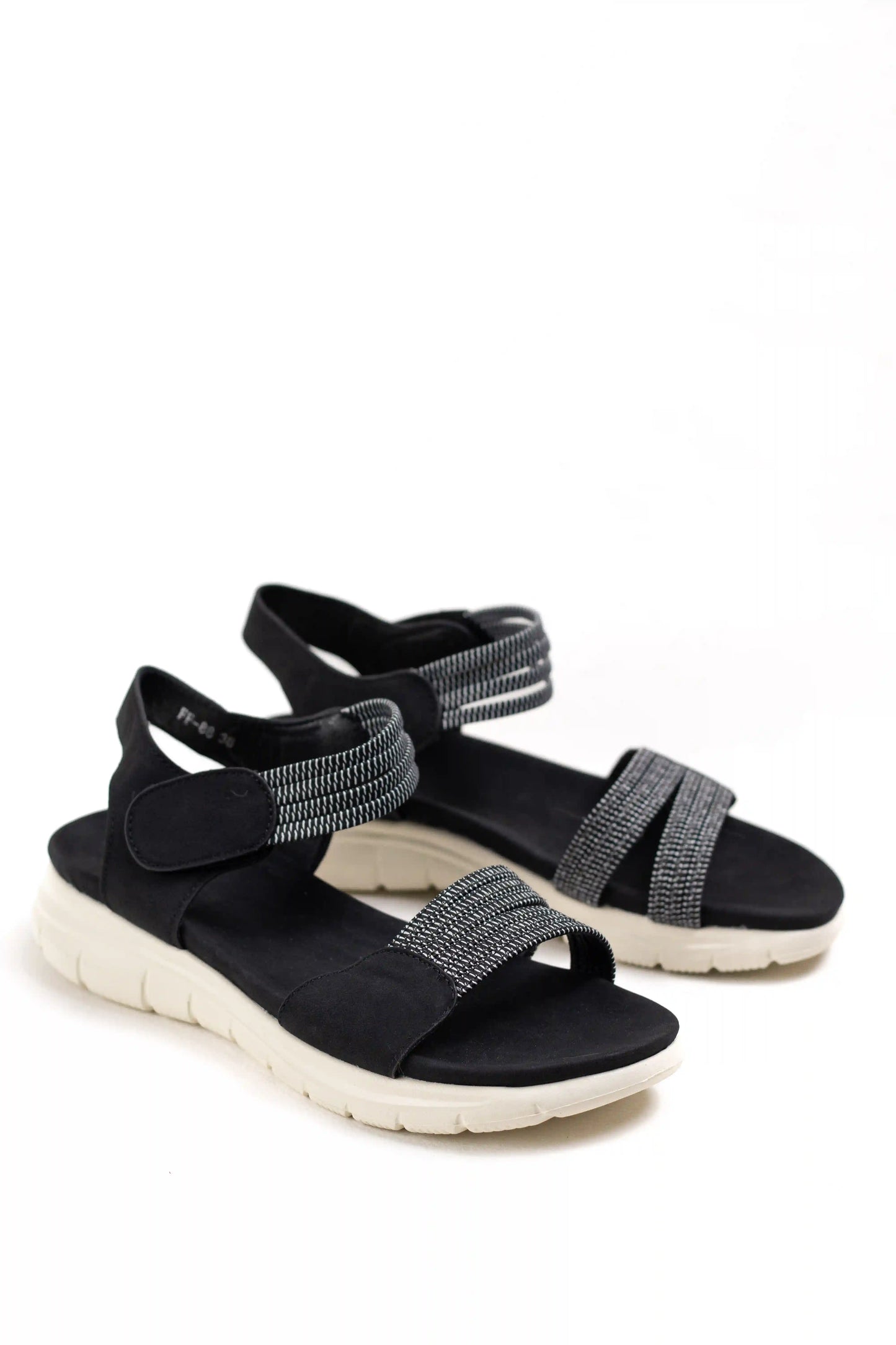 sandalias deportivas con plantilla acolchada cierre velcro diseno ligero y versatil color Negro talla 36