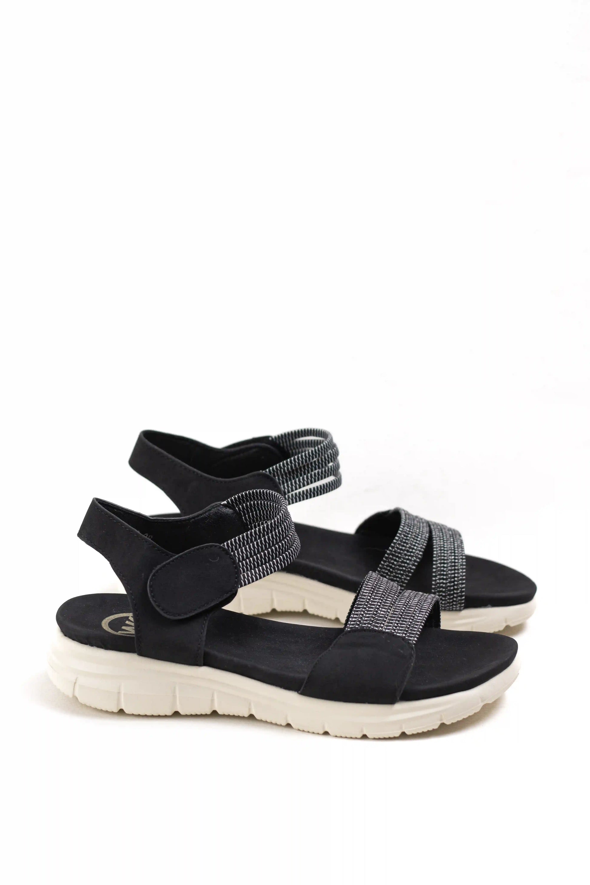 sandalias deportivas con plantilla acolchada cierre velcro diseno ligero y versatil color Negro talla 37