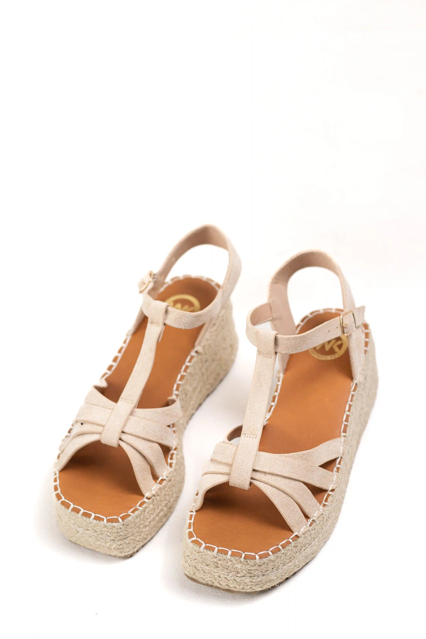 sandalias de plataforma con cuna de esparto y tiras cruzadas comodidad y estilo para verano color Beige talla 37