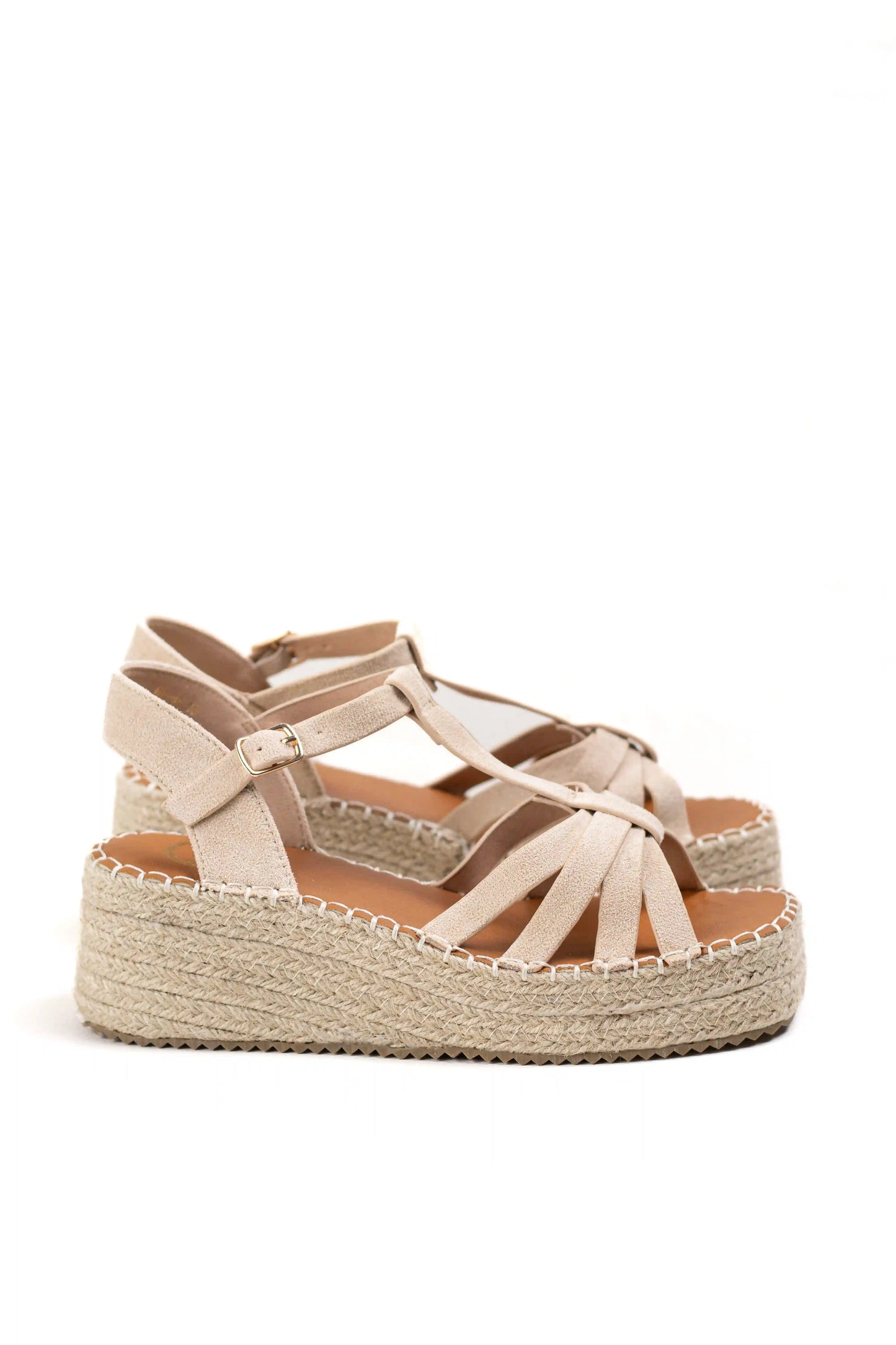 sandalias de plataforma con cuna de esparto y tiras cruzadas comodidad y estilo para verano color Beige talla 39