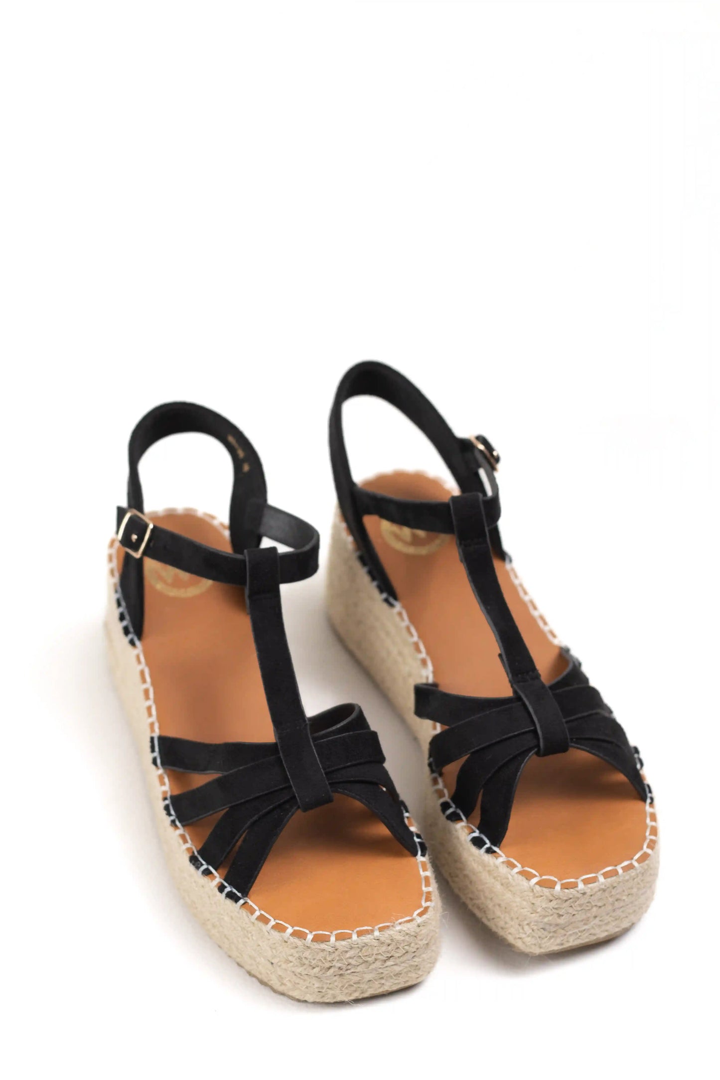 sandalias de plataforma con cuna de esparto y tiras cruzadas comodidad y estilo para verano color Kaki talla 36