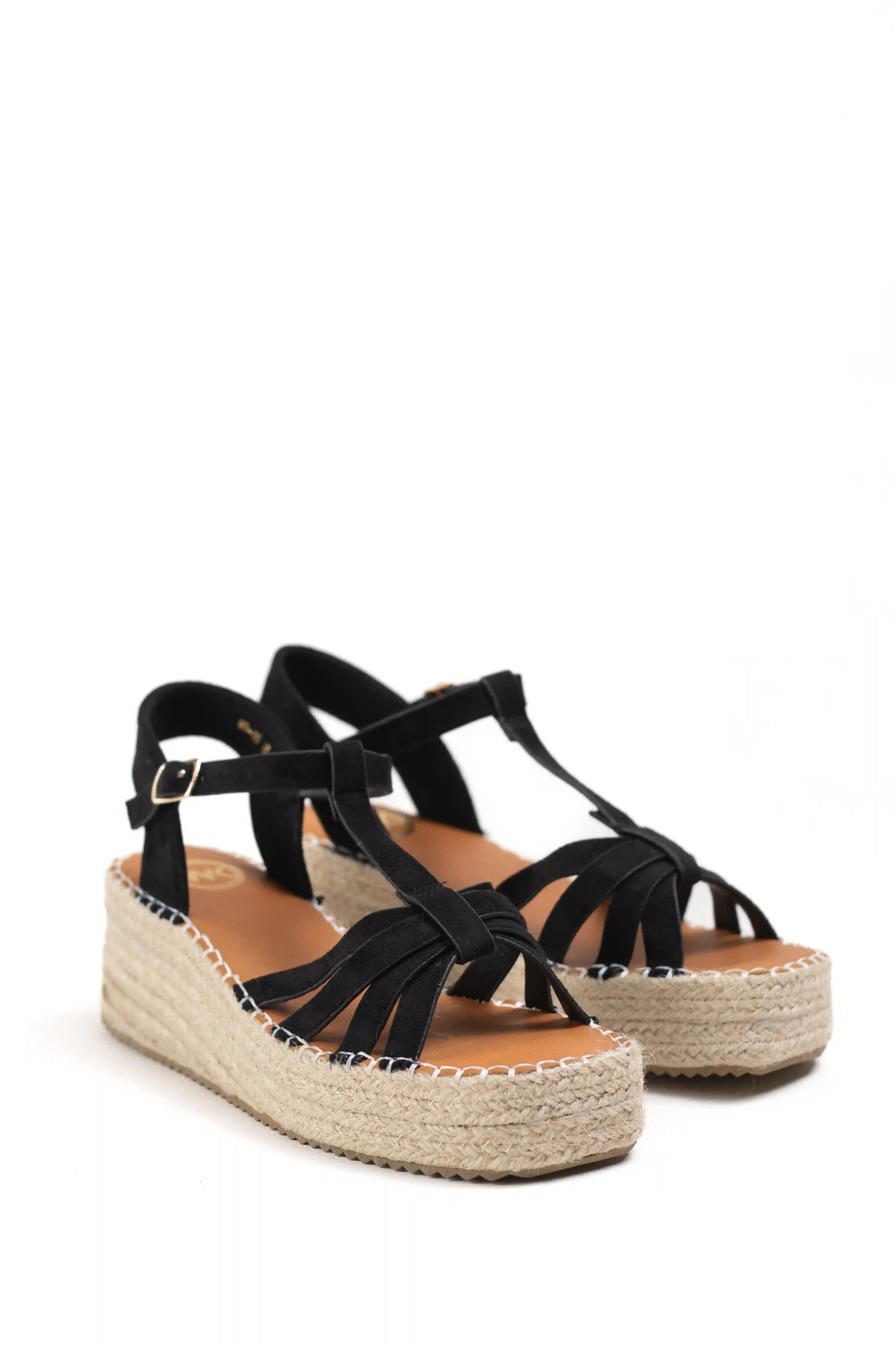 sandalias de plataforma con cuna de esparto y tiras cruzadas comodidad y estilo para verano color Kaki talla 37