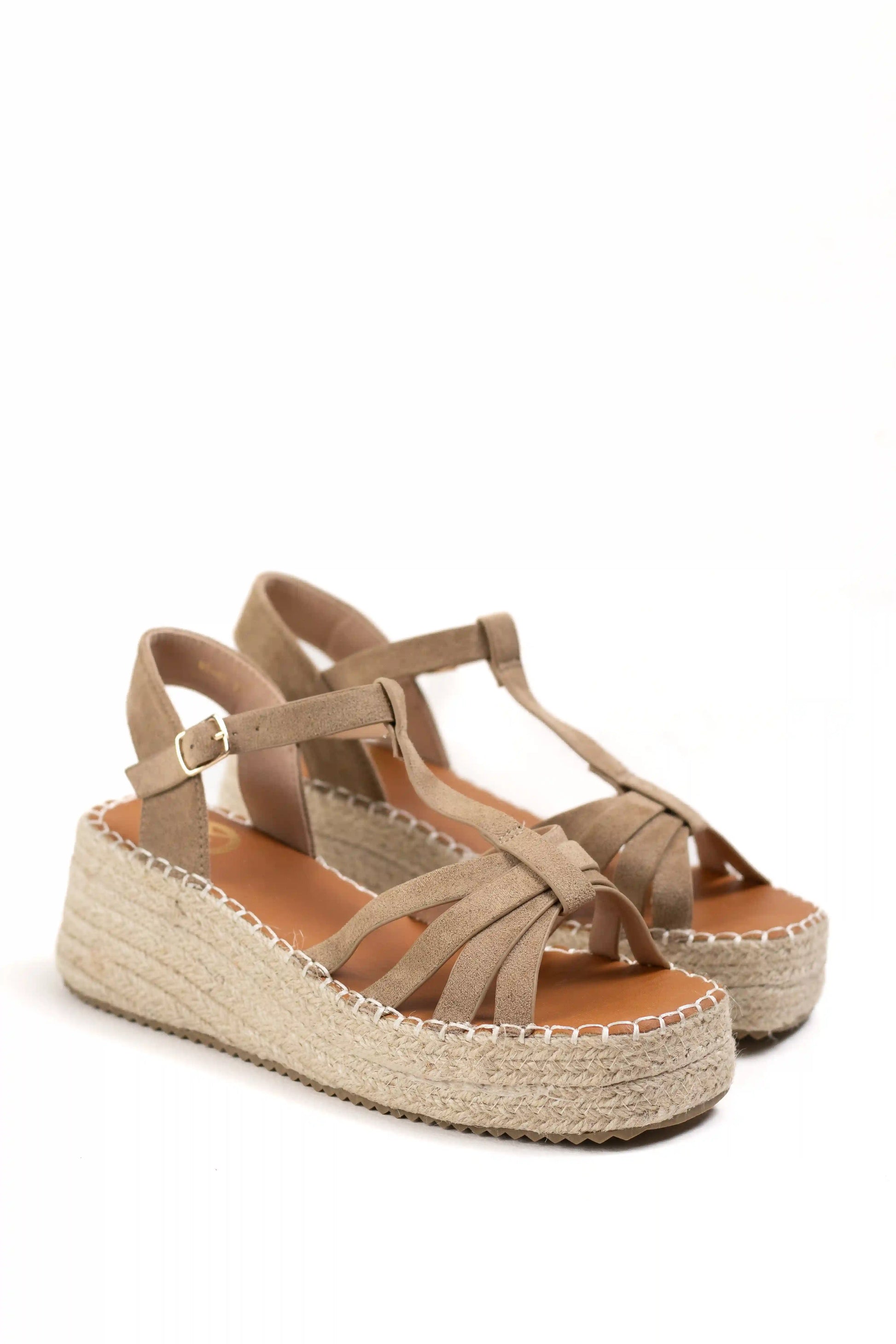 sandalias de plataforma con cuna de esparto y tiras cruzadas comodidad y estilo para verano color Negro talla 36