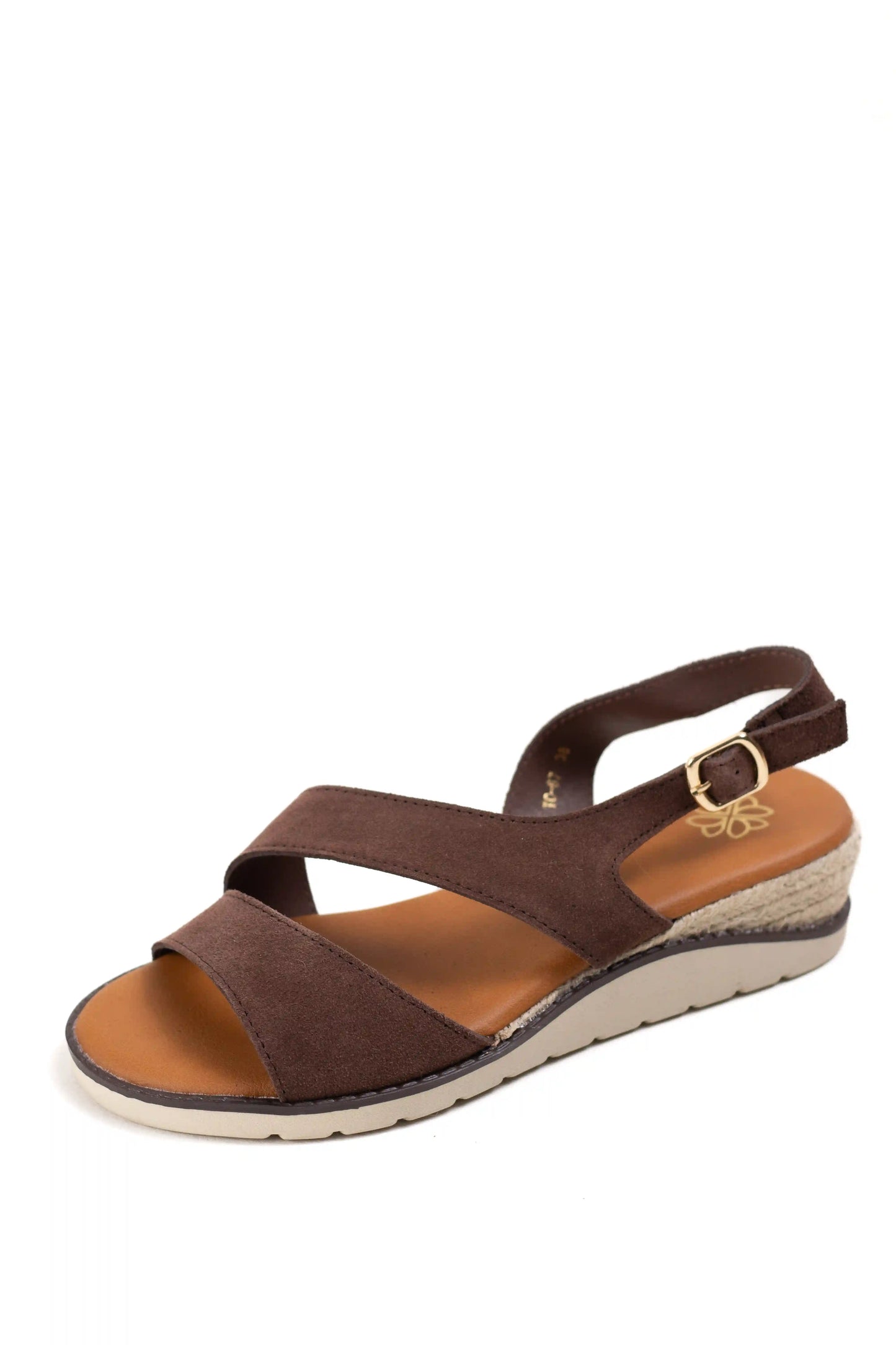 sandalias de piel con cuna y tiras cruzadas suela antideslizante y hebilla ajustable color Negro talla 37