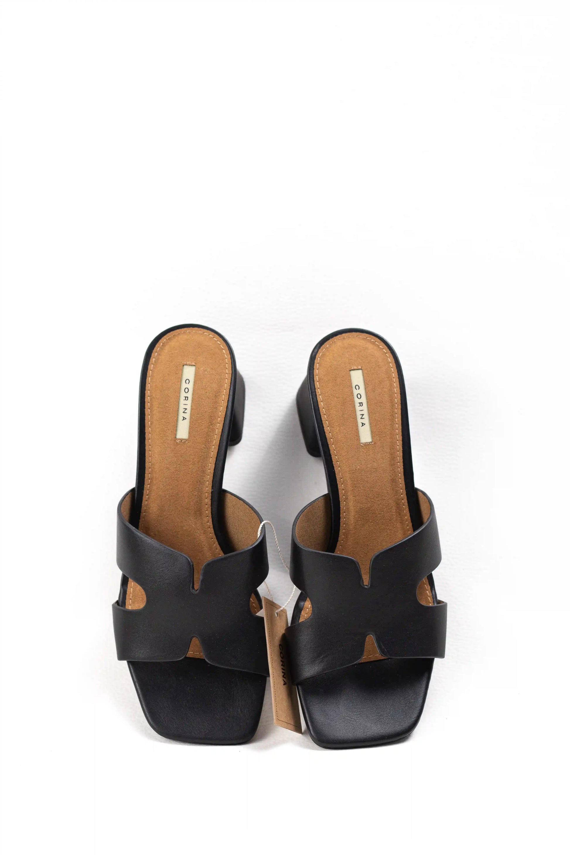 sandalias mule de tacon bajo cuadrado comodidad y estilo minimalista color Negro talla 36