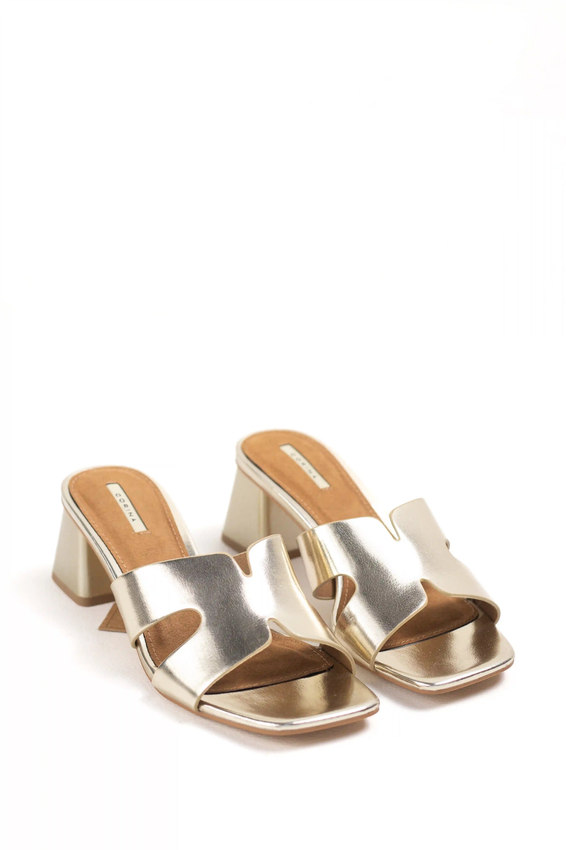 sandalias mule de tacon bajo cuadrado comodidad y estilo minimalista color Cuero talla 40