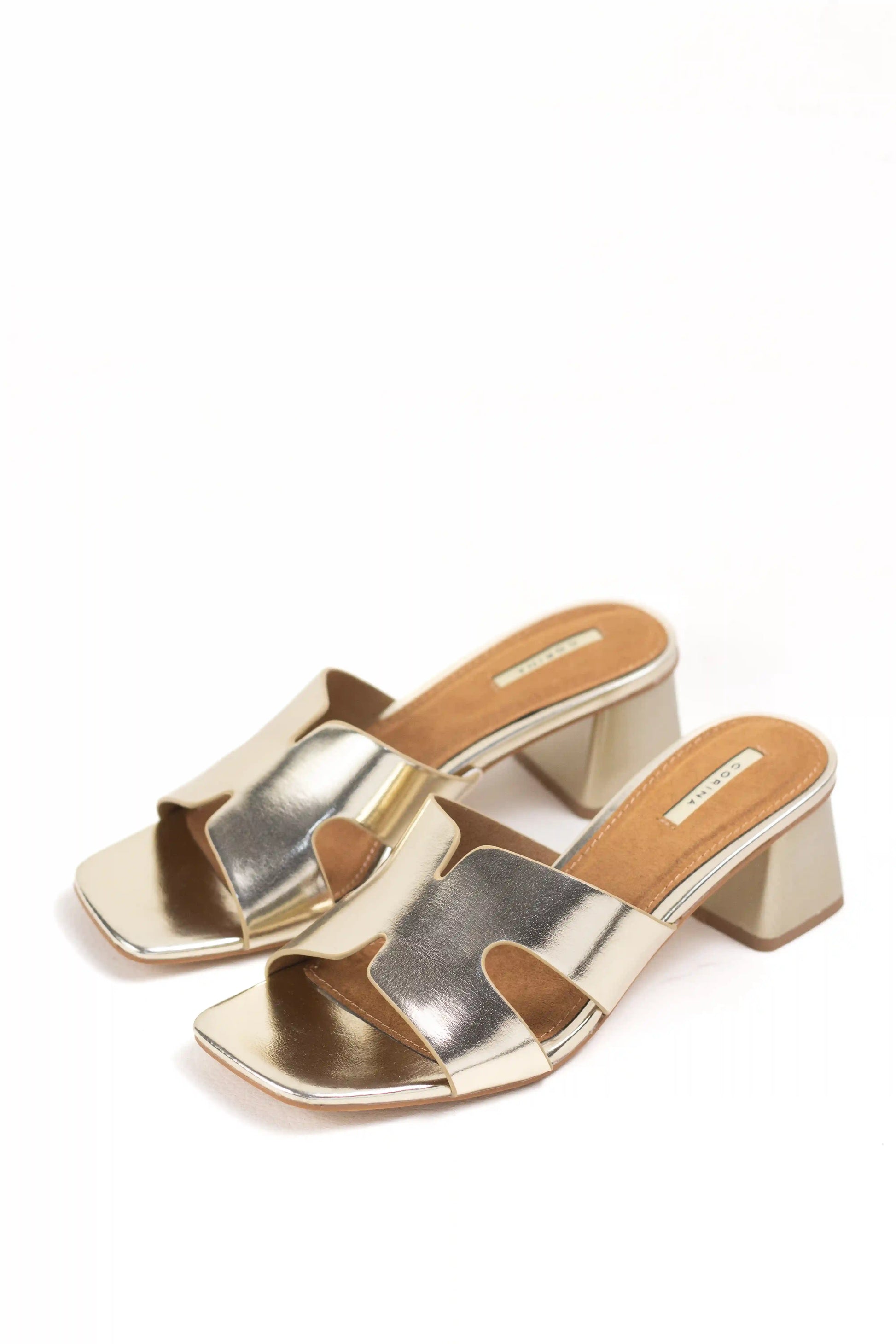 sandalias mule de tacon bajo cuadrado comodidad y estilo minimalista color Cuero talla 41