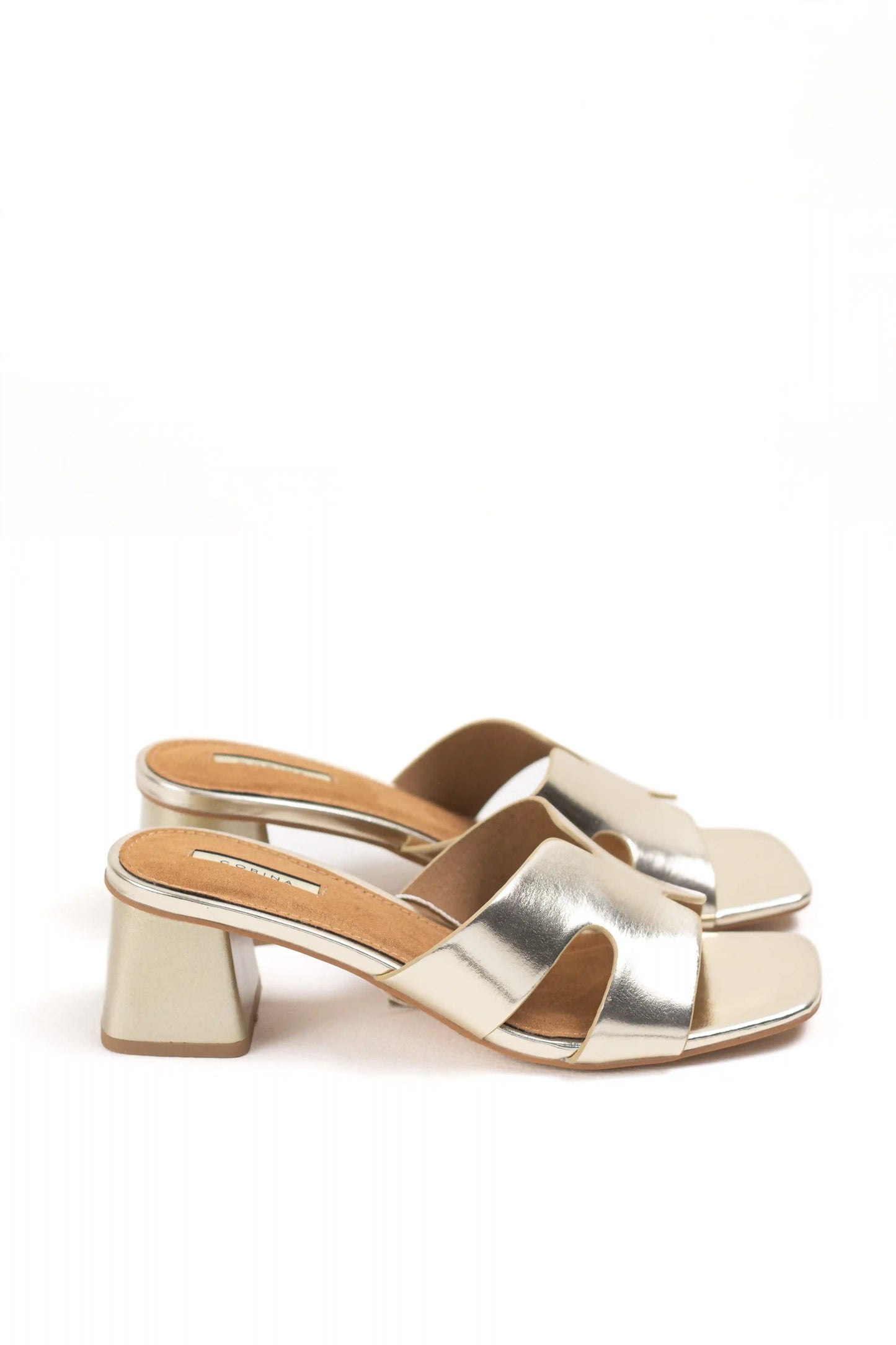 sandalias mule de tacon bajo cuadrado comodidad y estilo minimalista color Oro talla 37