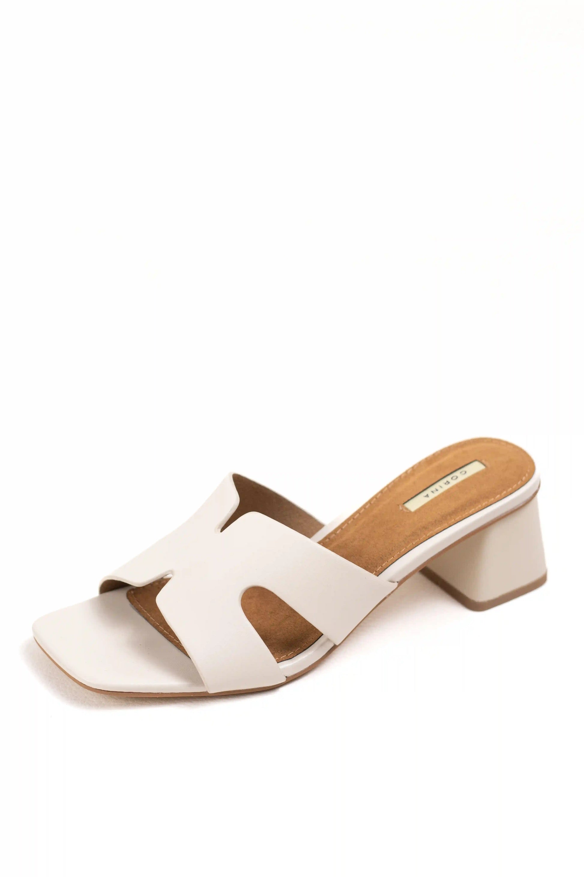 sandalias mule de tacon bajo cuadrado comodidad y estilo minimalista color Beige talla 40