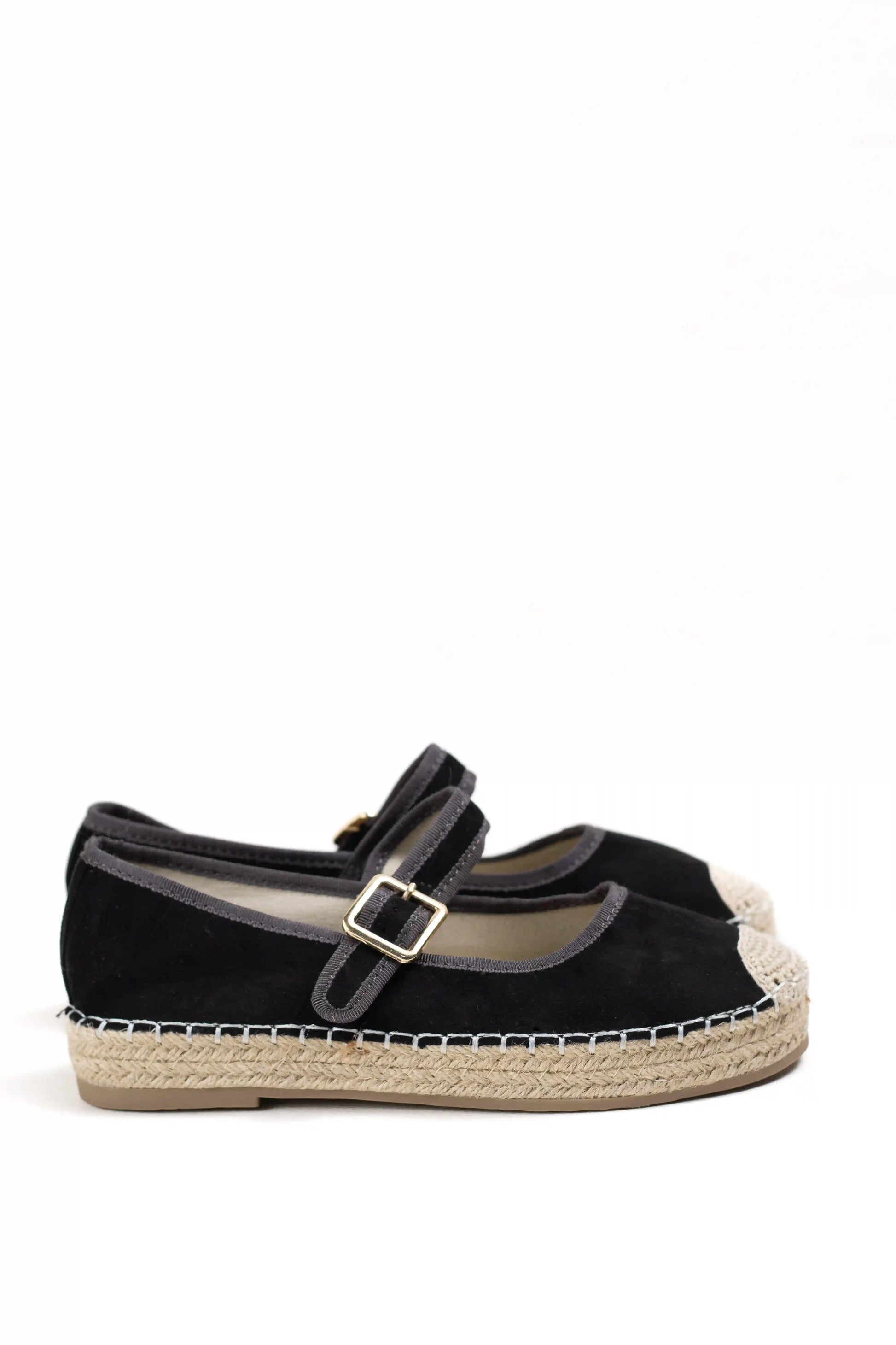 alpargatas con plataforma de yute y pulsera ajustable color Khaki talla 39