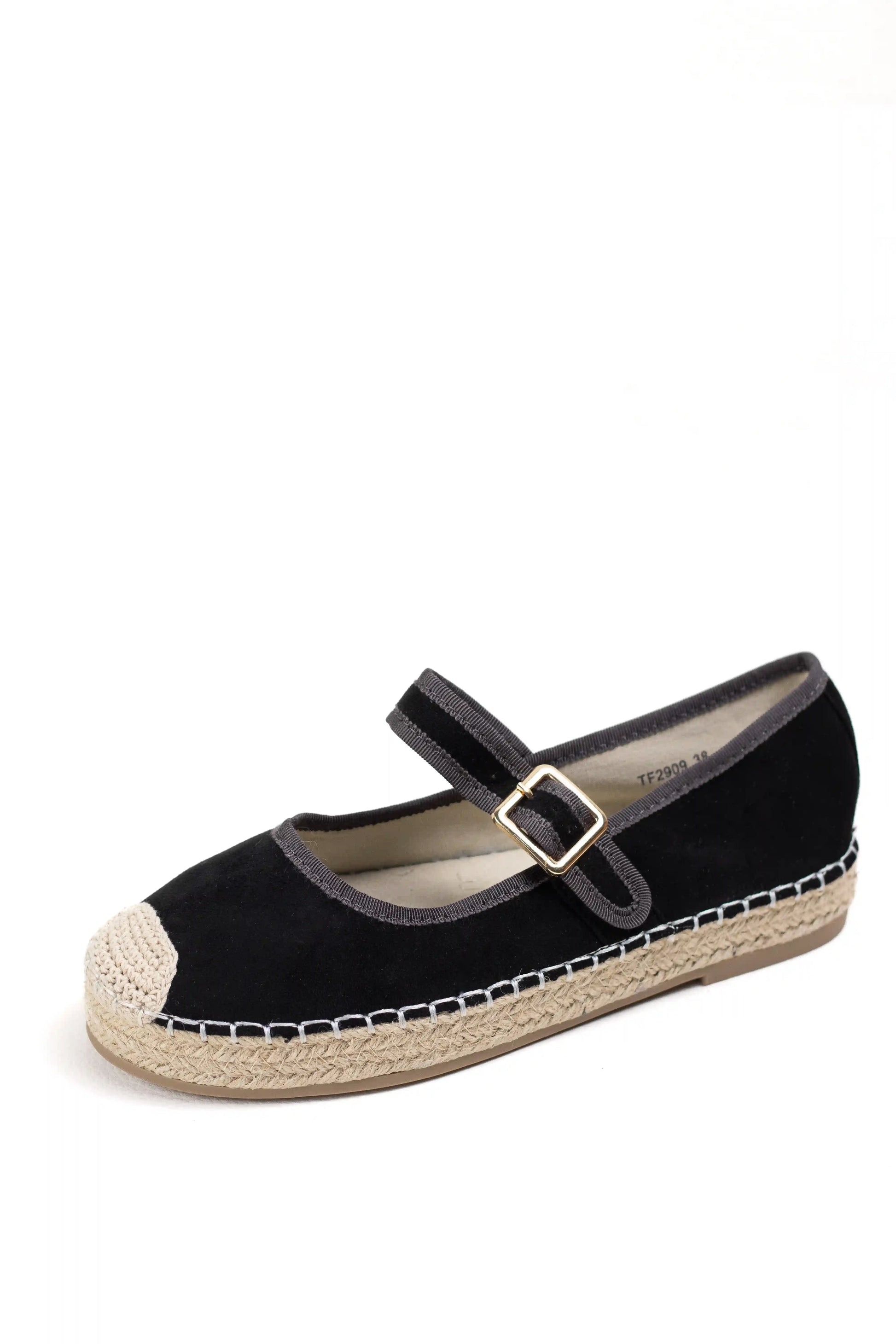 alpargatas con plataforma de yute y pulsera ajustable color Khaki talla 40