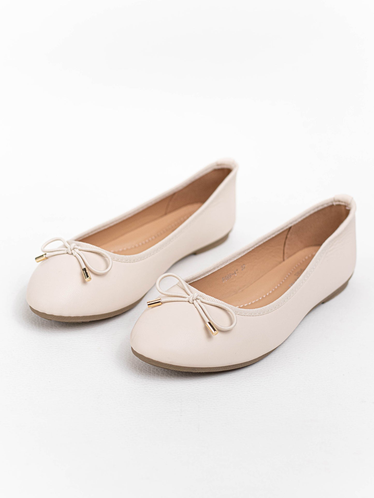 bailarinas planas con lazo Beige 37