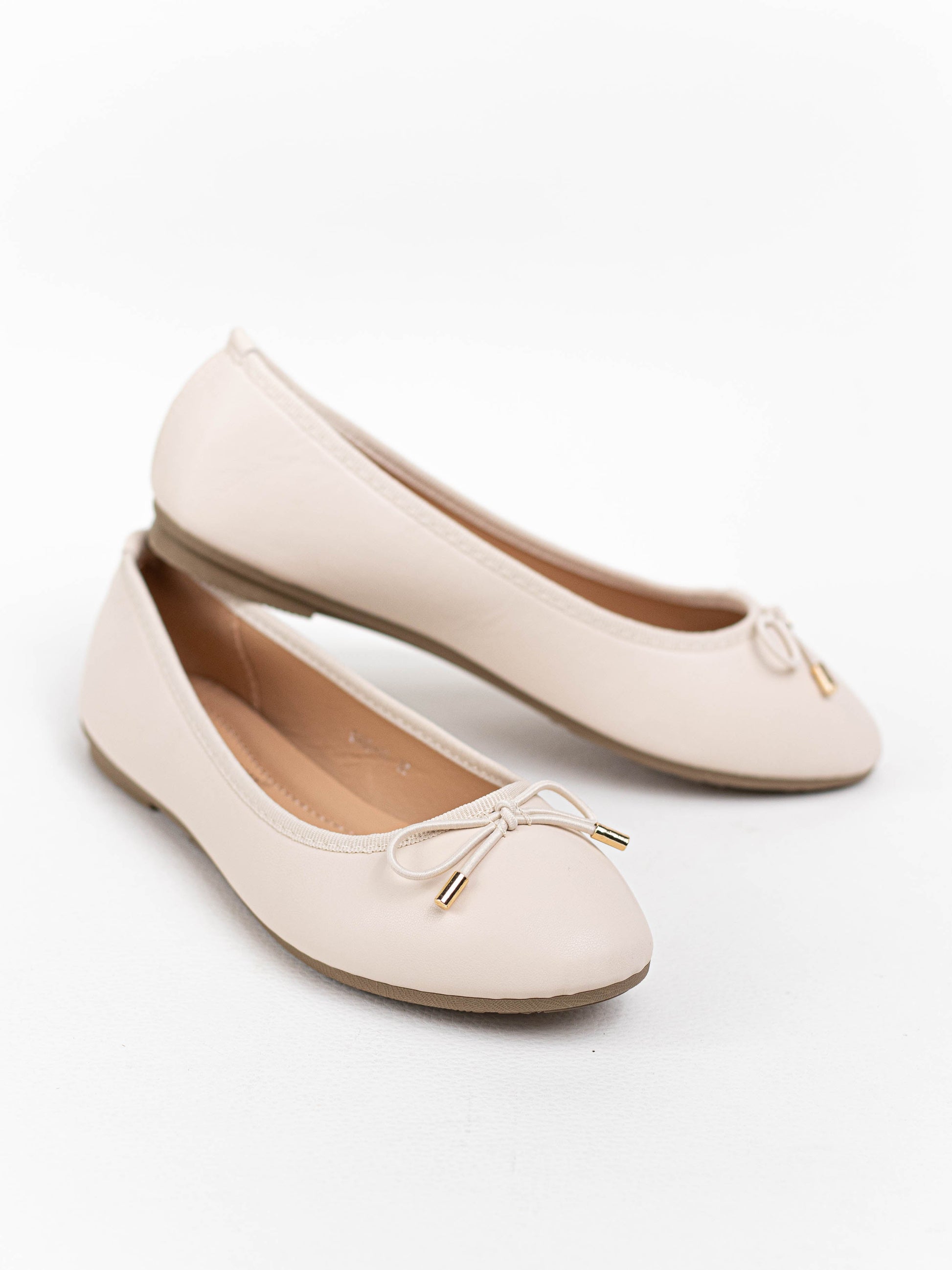 bailarinas planas con lazo Beige 39