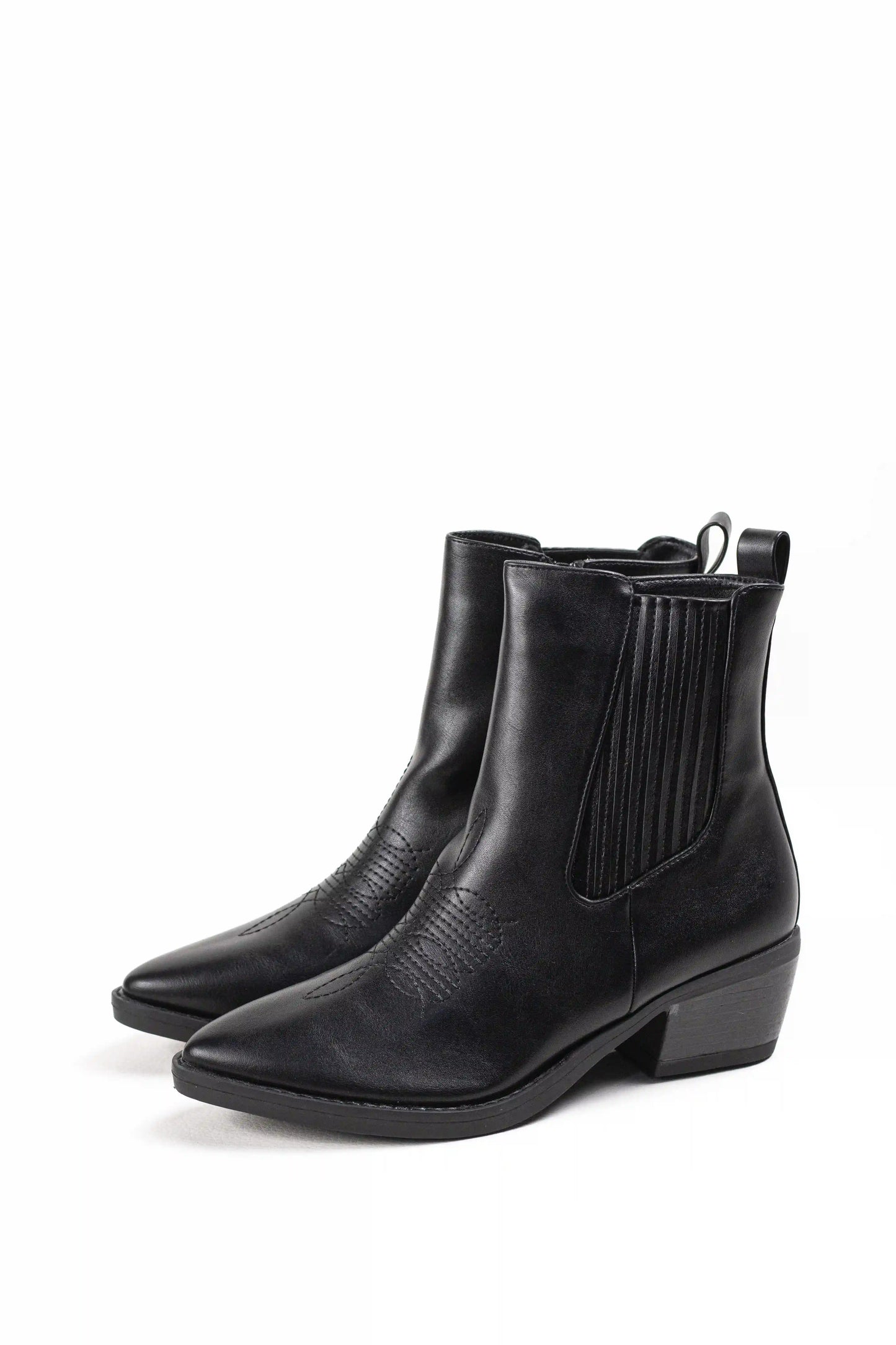 Botines camperos mujer estilo cowboy con tacón bajo y cremallera