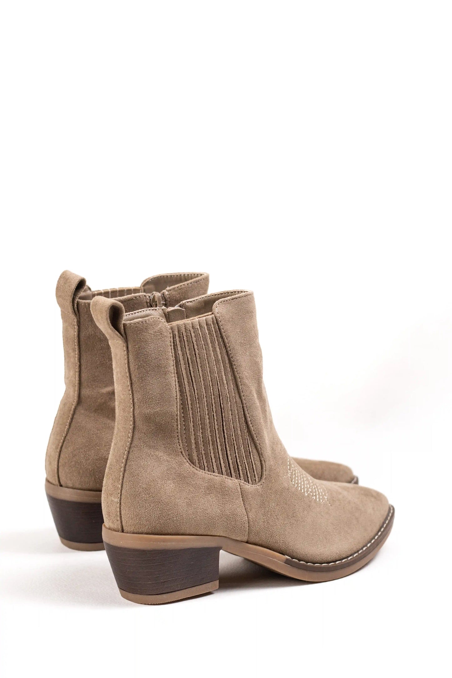 Botines camperos mujer estilo cowboy con tacón bajo y cremallera