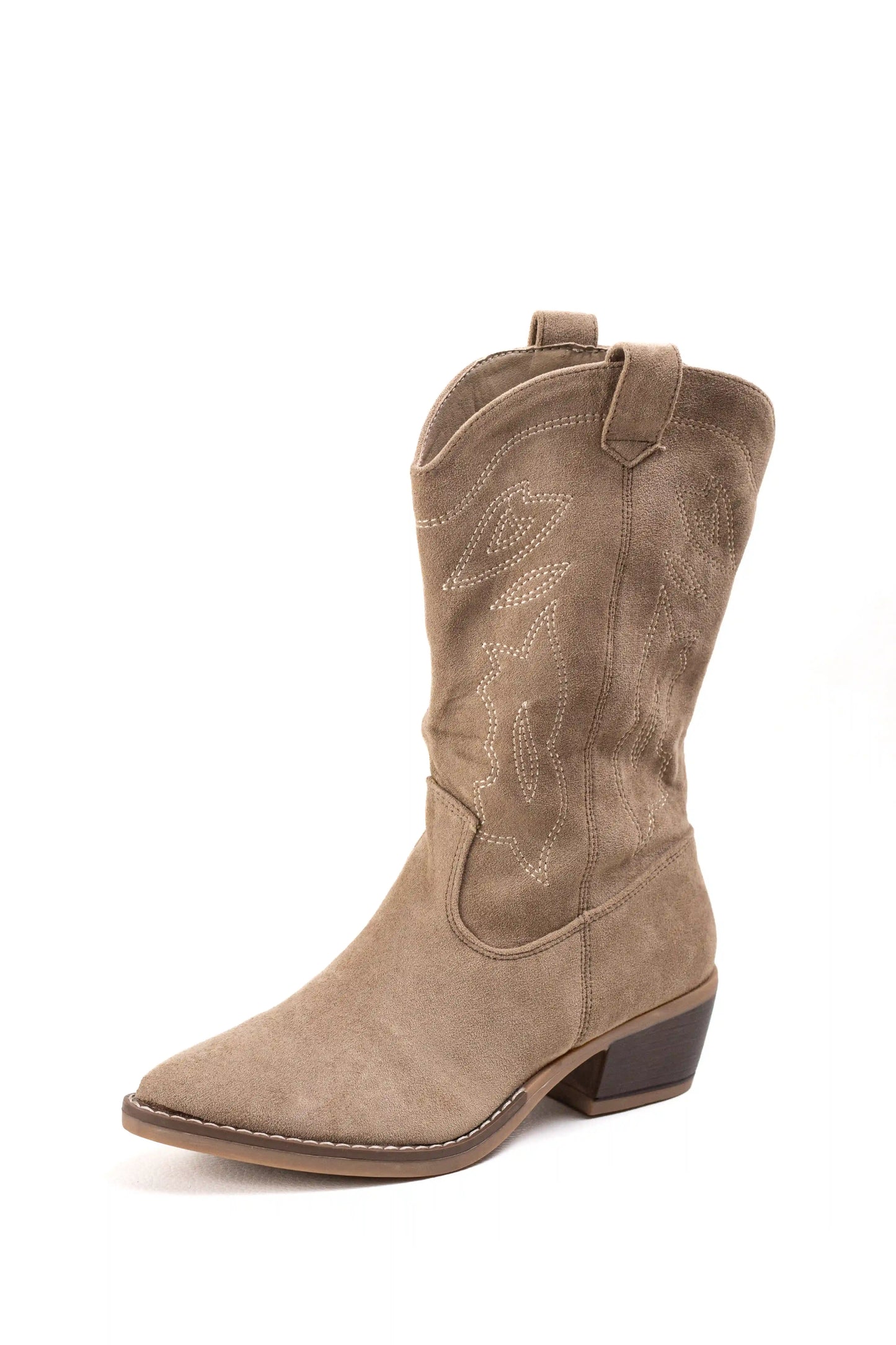 Botas camperas estilo cowboy de mujer con tacón bajo y bordados  western