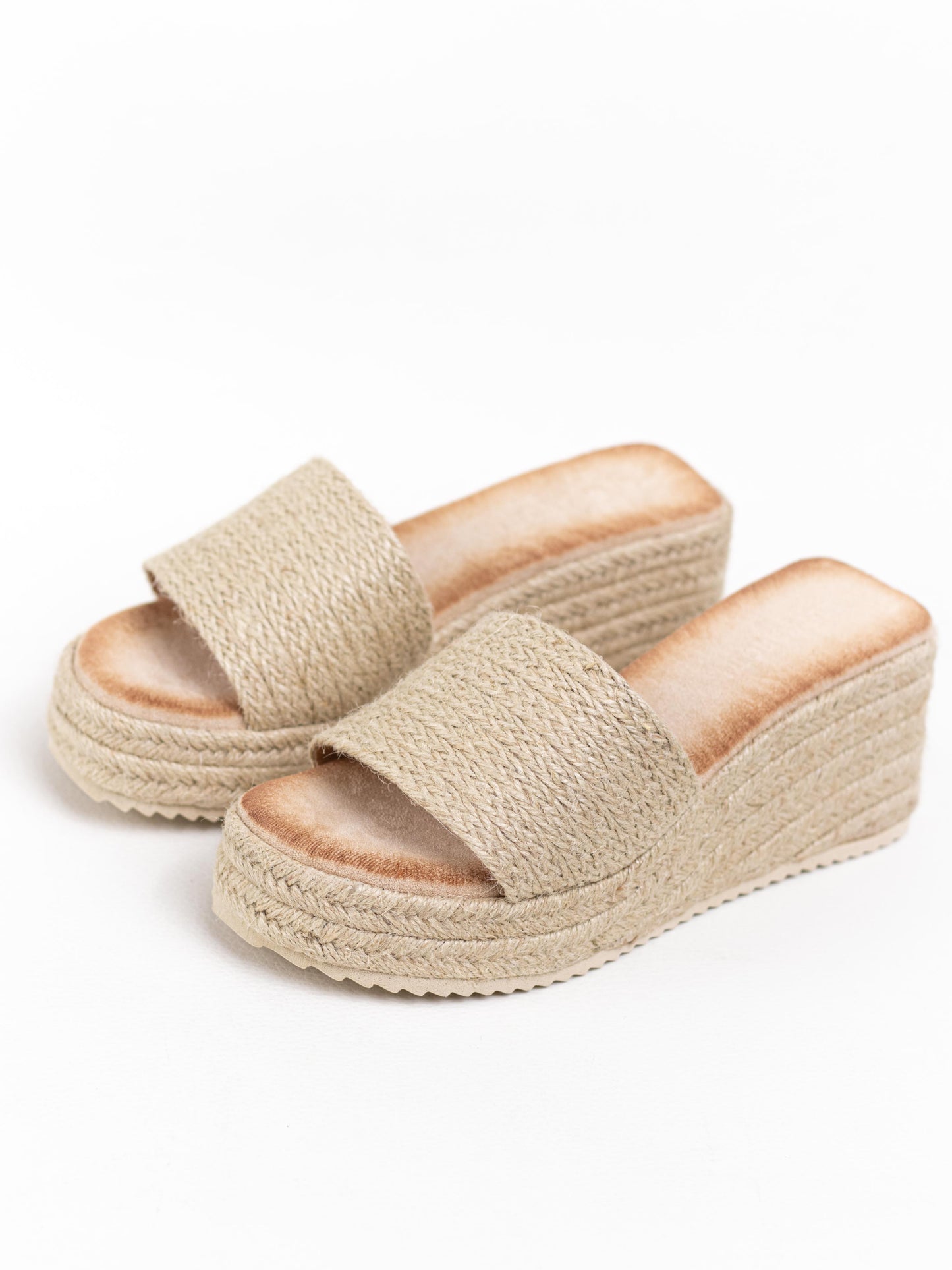 sandalias cunas plataforma yute Beige 39