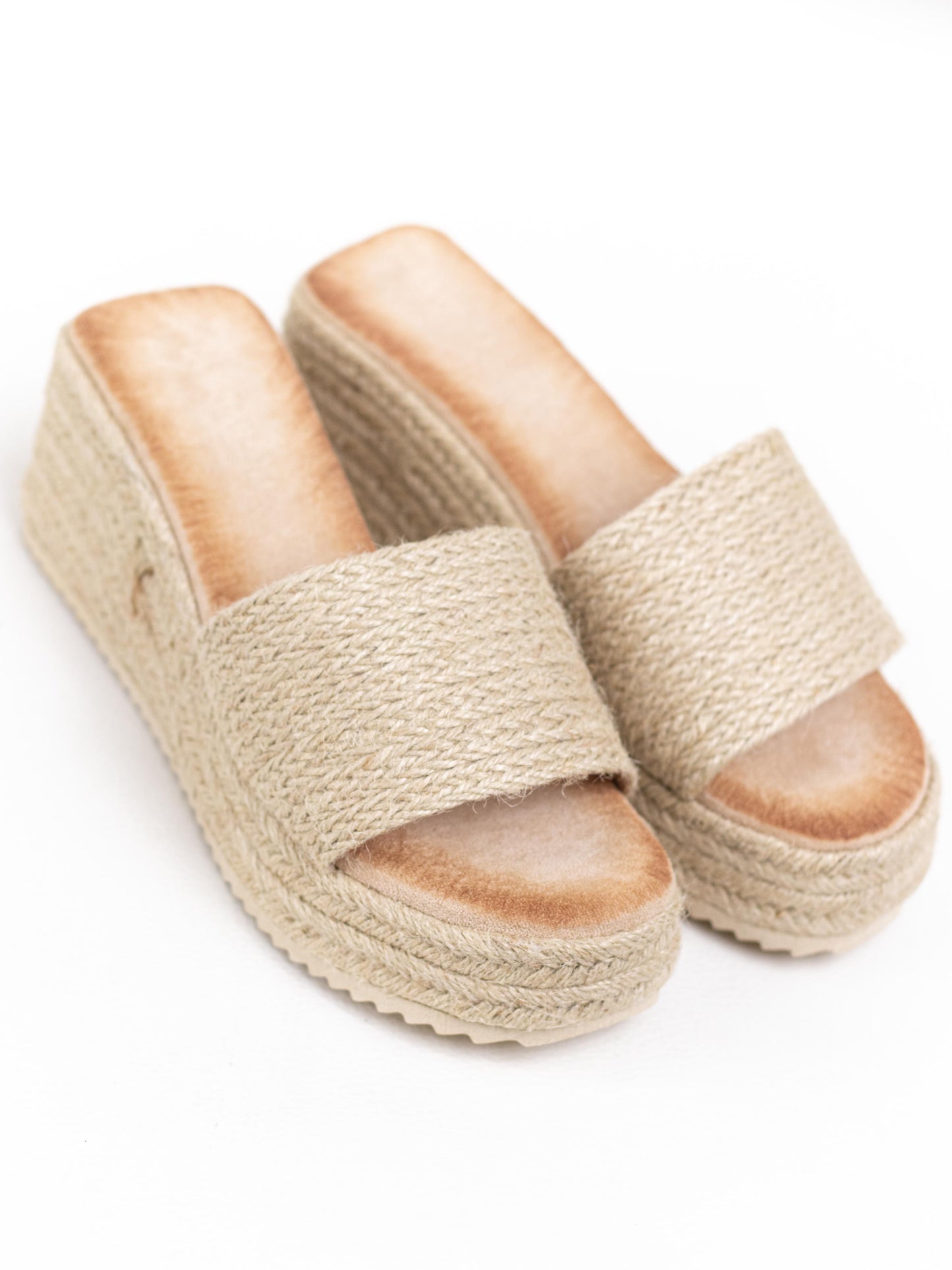 sandalias cunas plataforma yute Beige 40