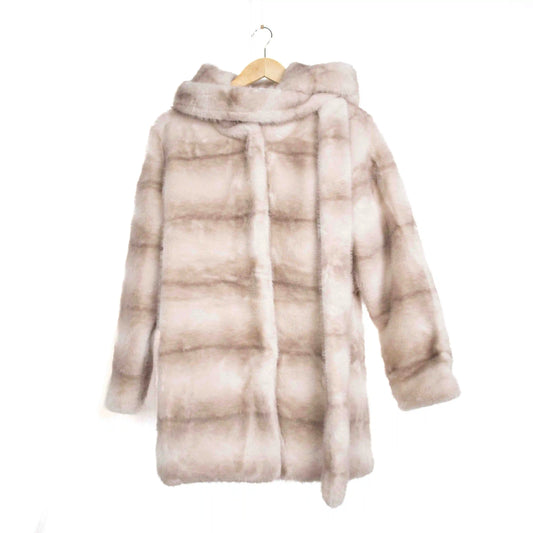 Abrigo de pelo sintético con cinturón y diseño elegante para invierno