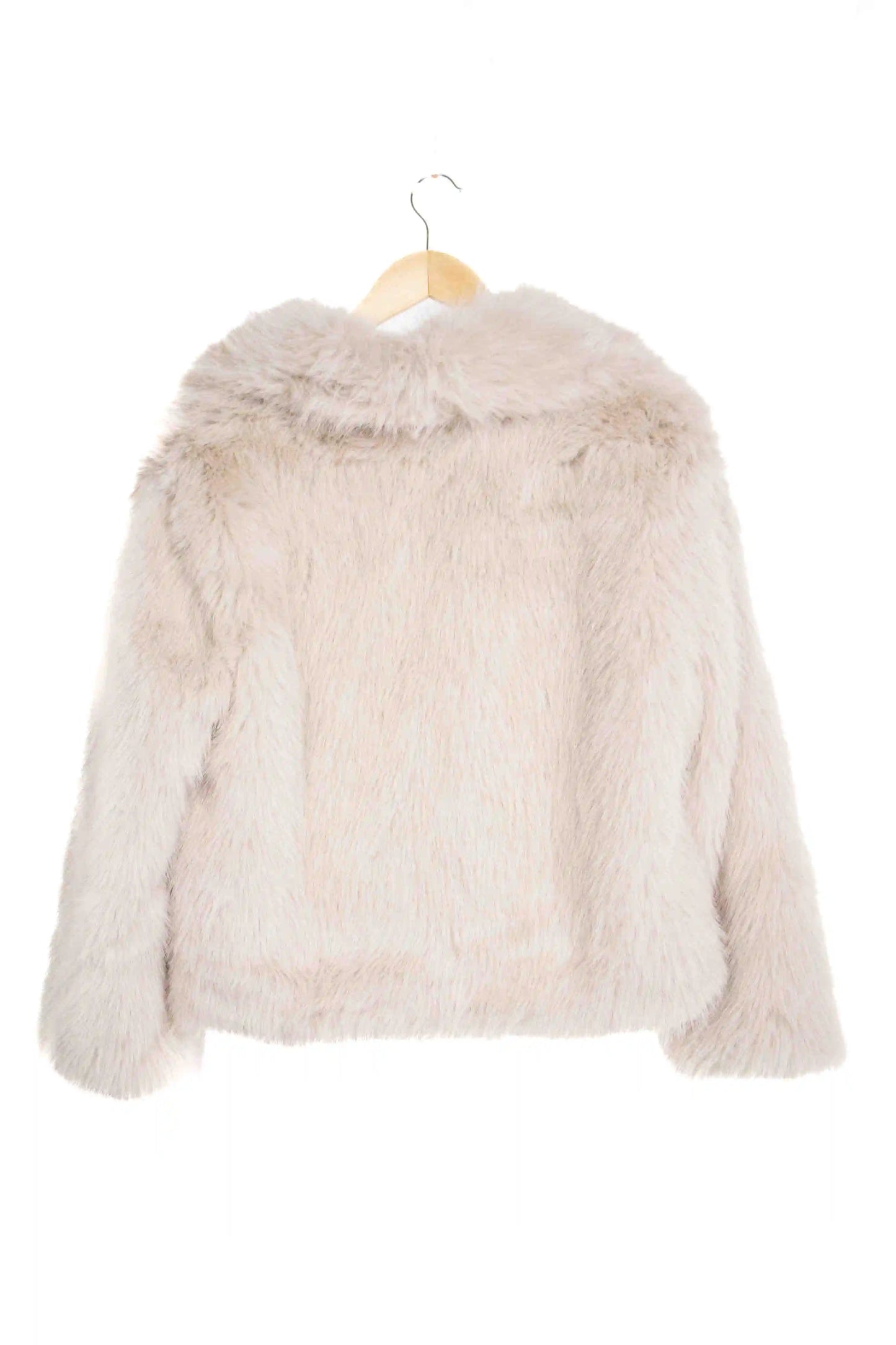 Chaqueta de pelo sintético con corte recto y estilo elegante