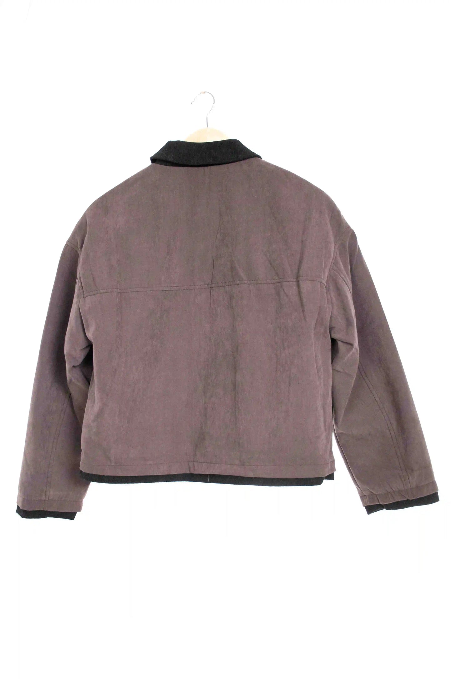 chaqueta corta estilo workwear con cuello contrastado Gris oscuro L