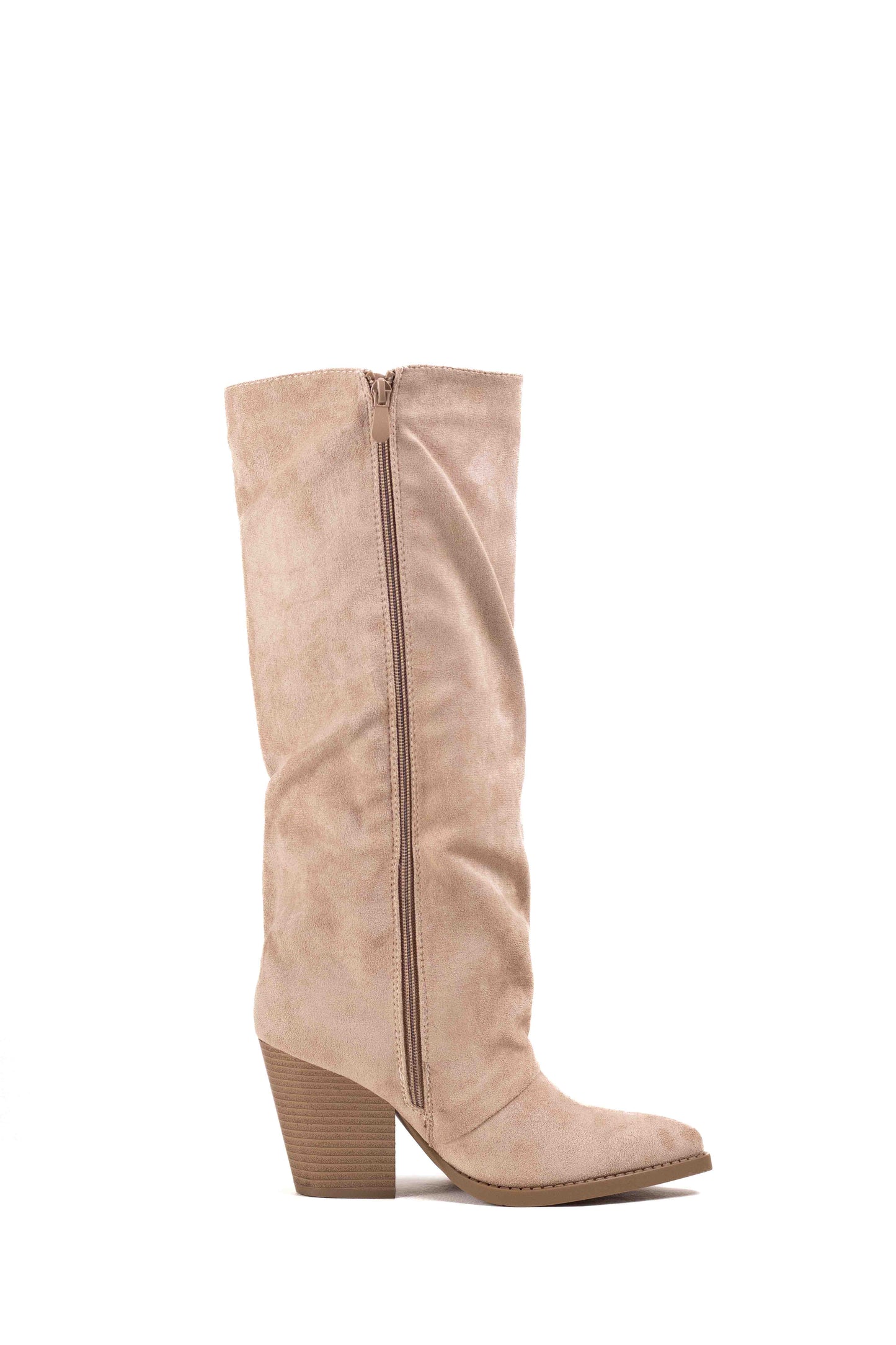 Botas cowboy altas mujer con tacón medio y detalle de flecos