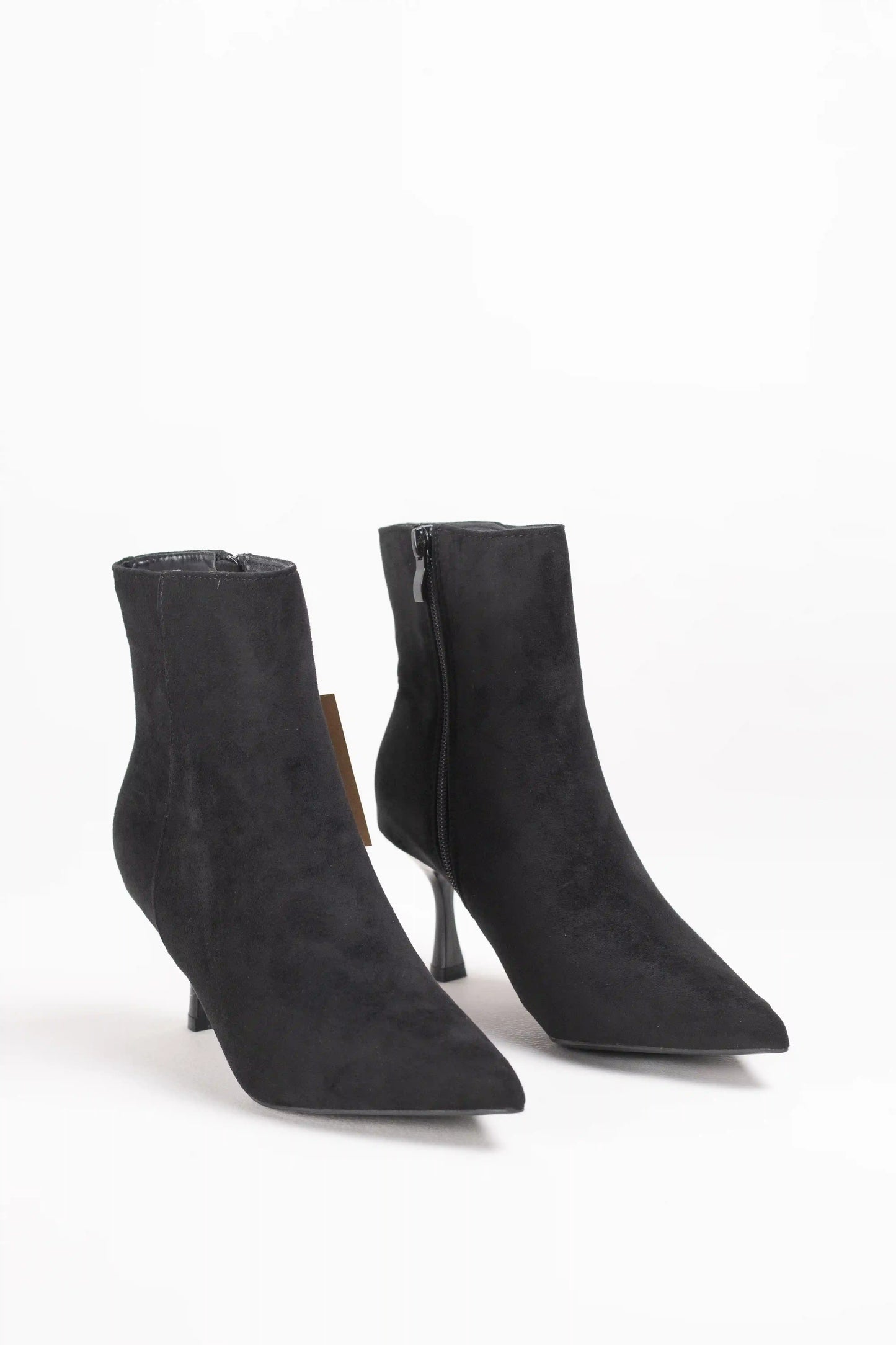 botines mujer tacon fino de aguja y punta fina elegante Negro 37