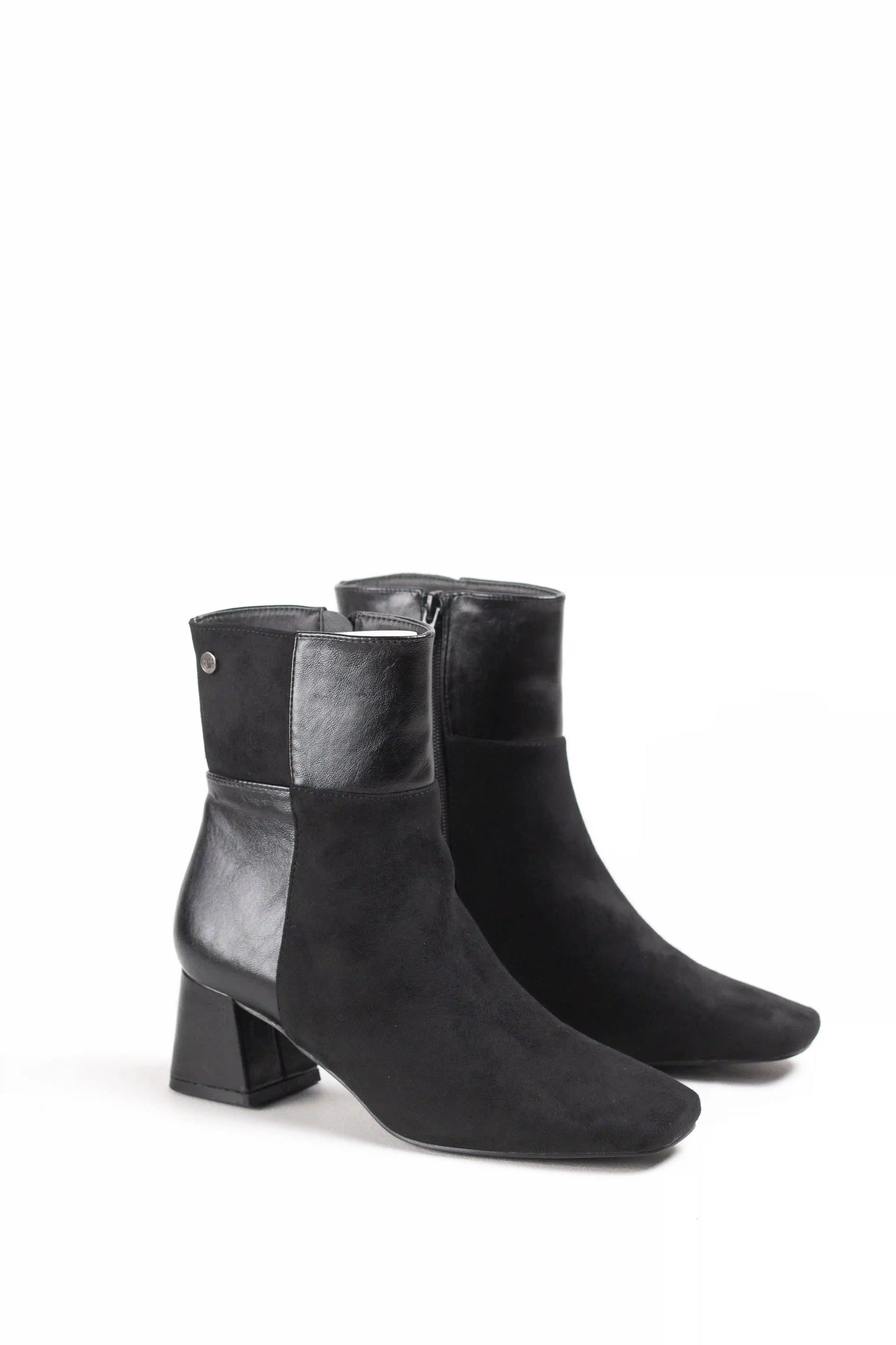 botines combinados de tacon medio mujer Black 38