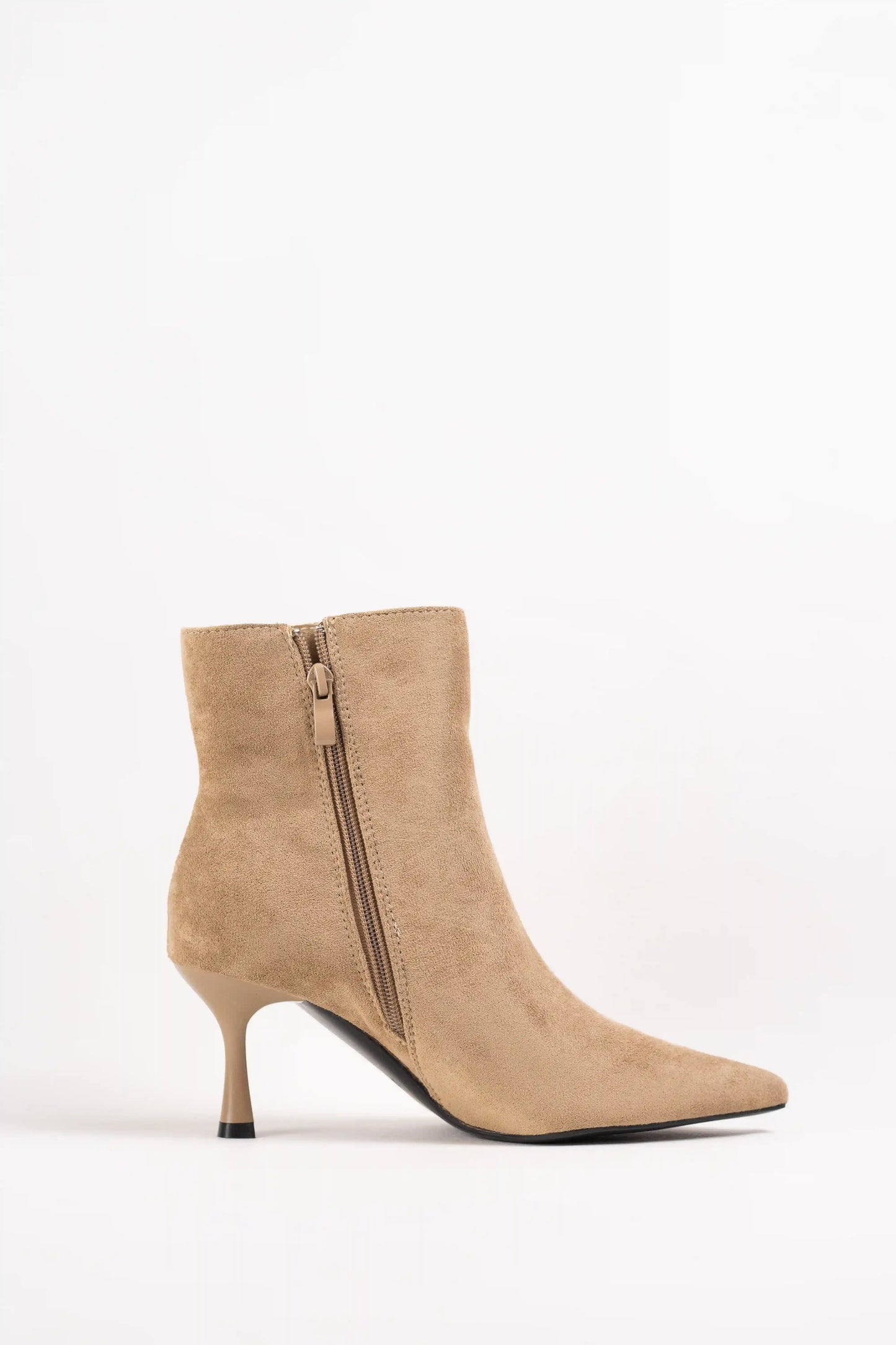 botines mujer tacon fino de aguja y punta fina elegante Khaki 40