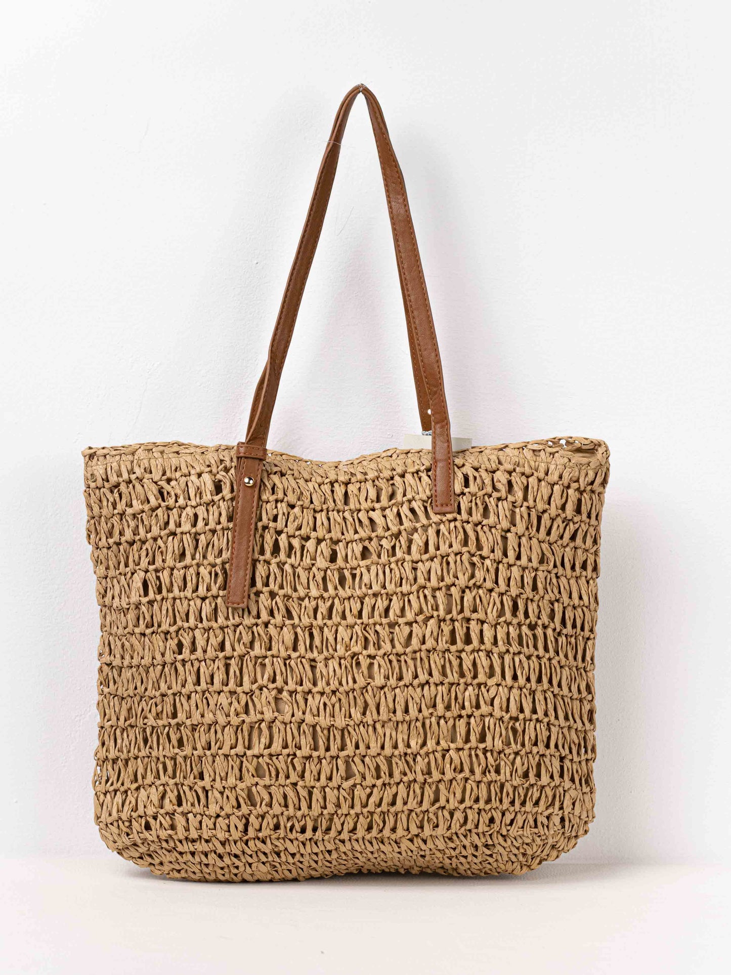 bolso tote rafia  