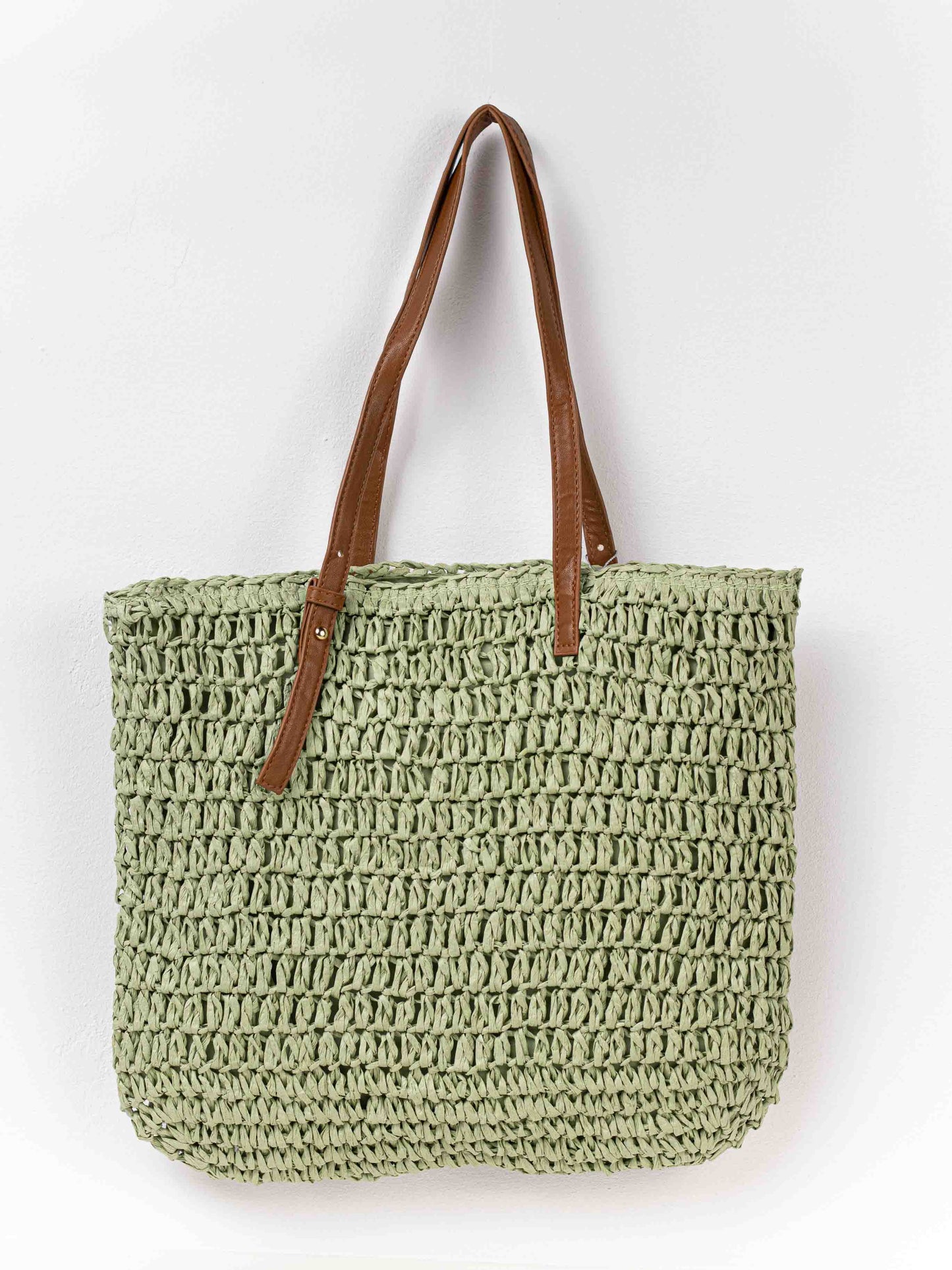 bolso tote rafia  