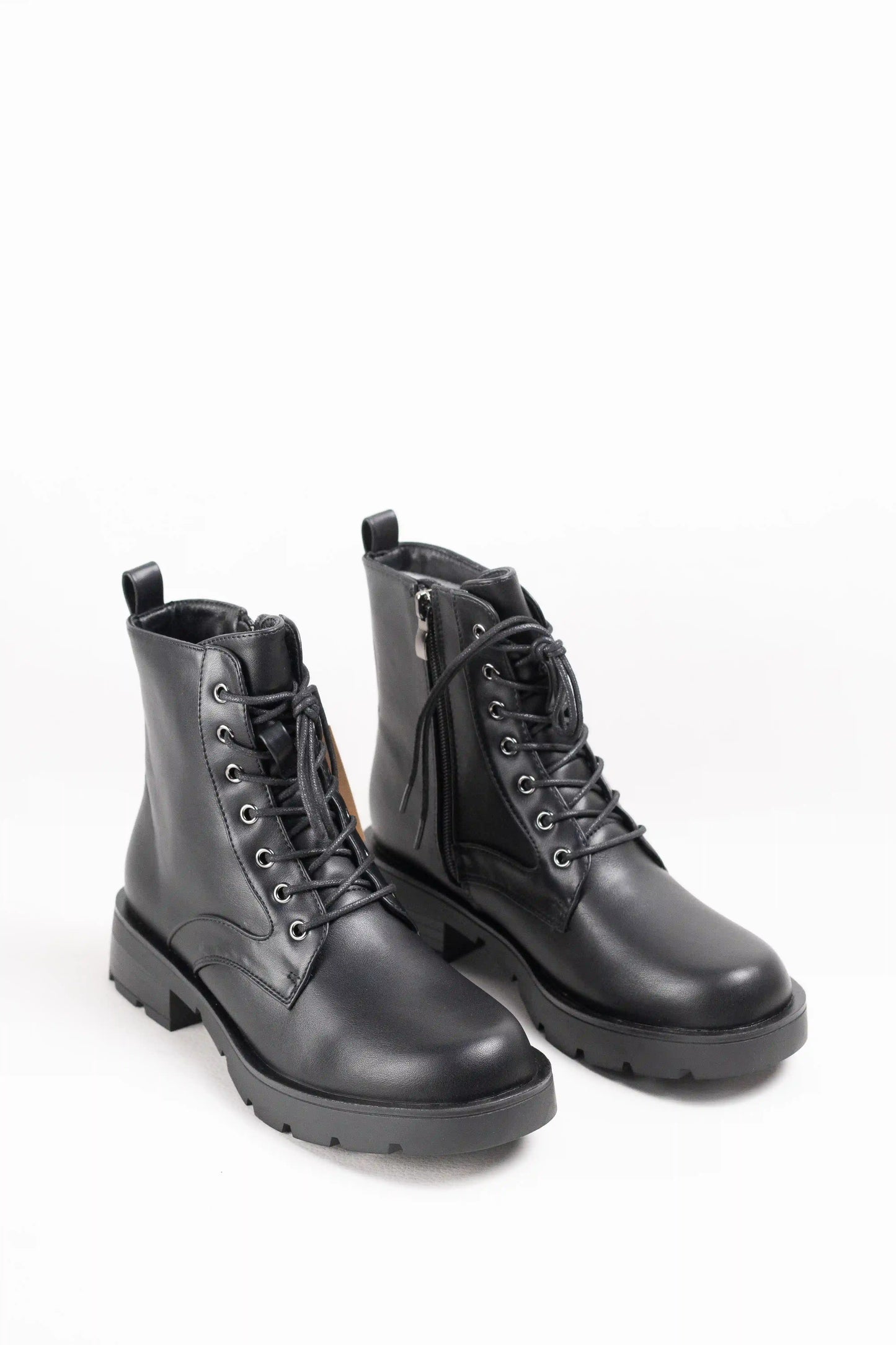 Botas militares mujer con cordones y suela track