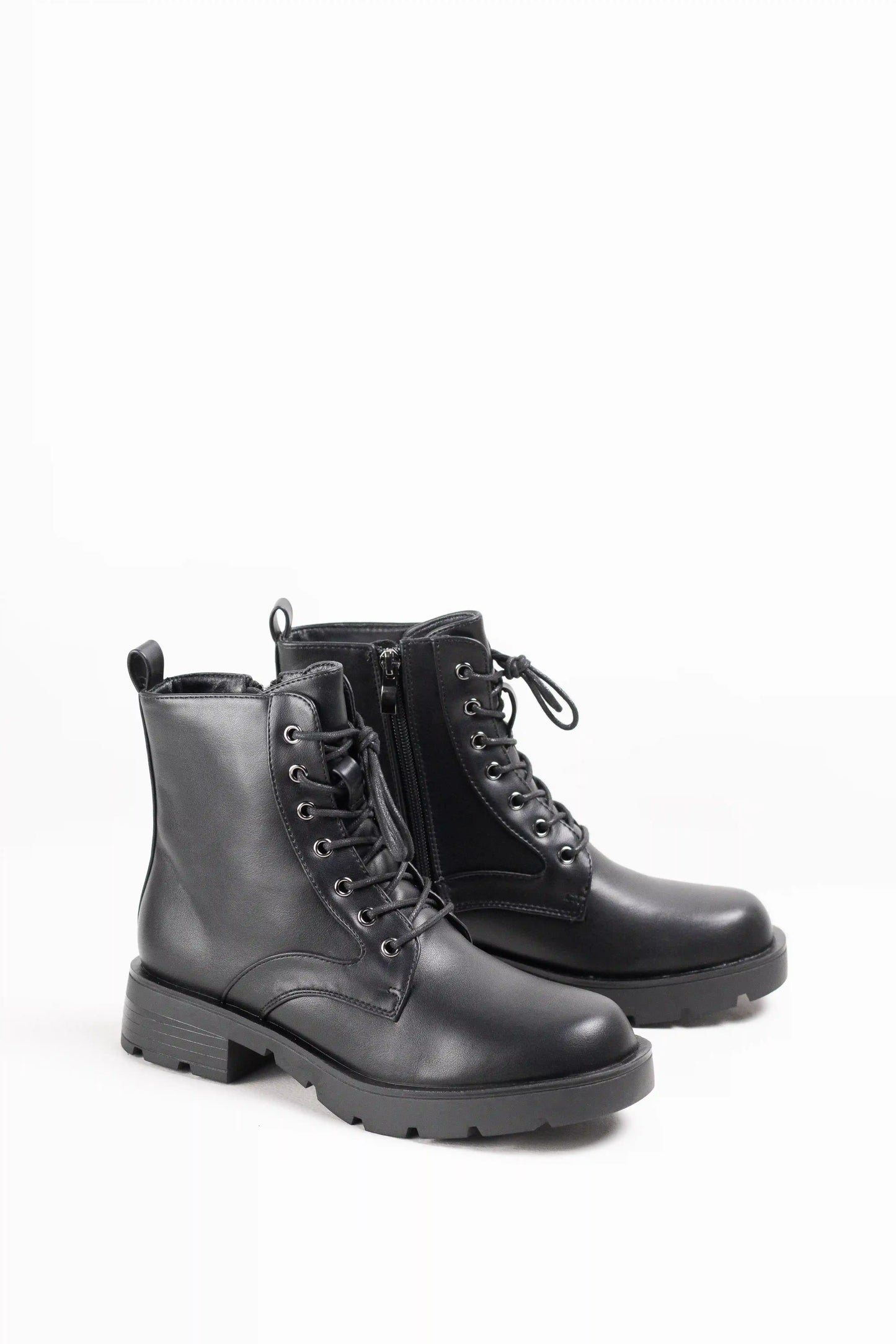 Botas militares mujer con cordones y suela track