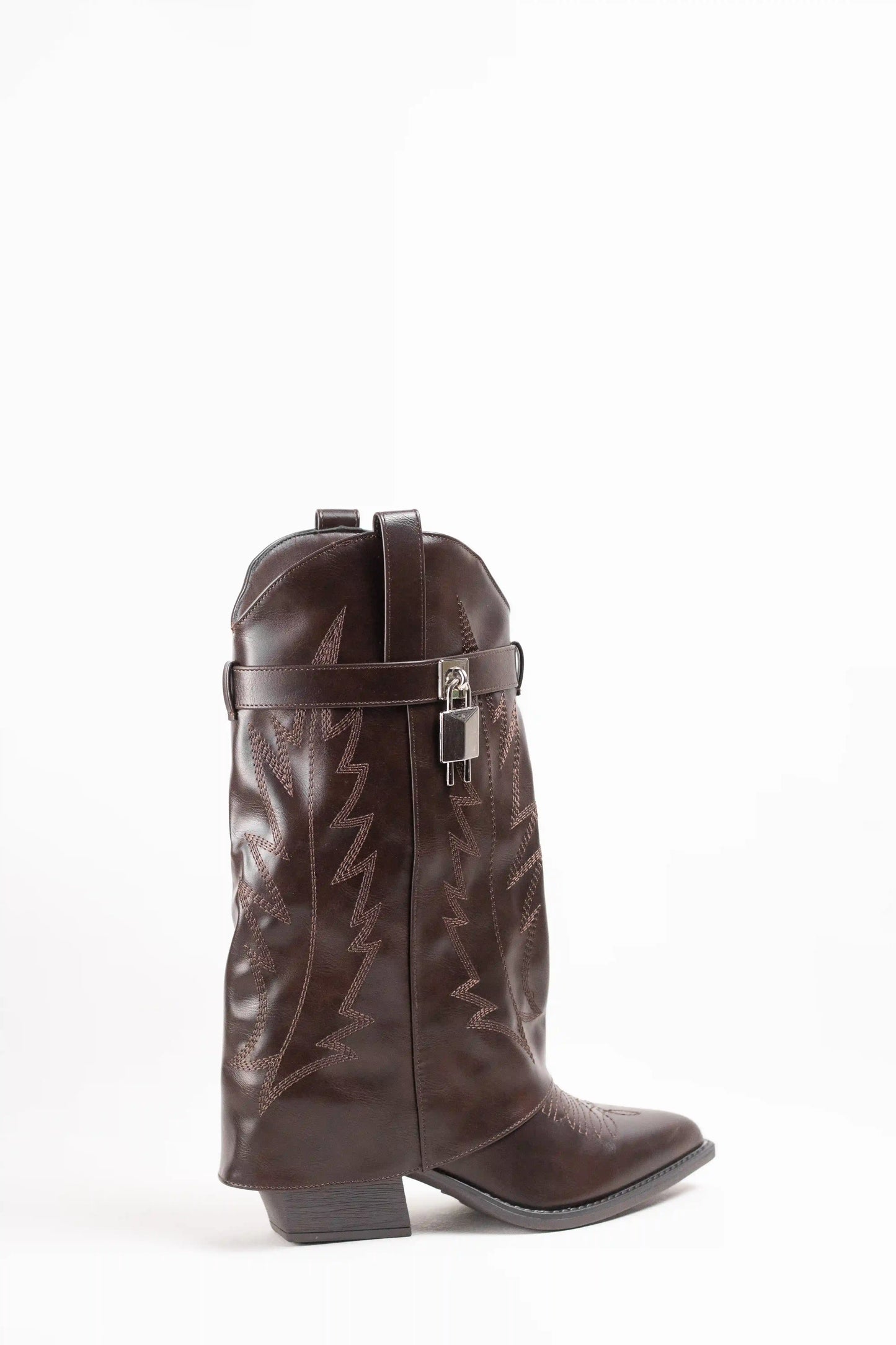 Botas cowboy estilo pantalón mujer con tacón gordo