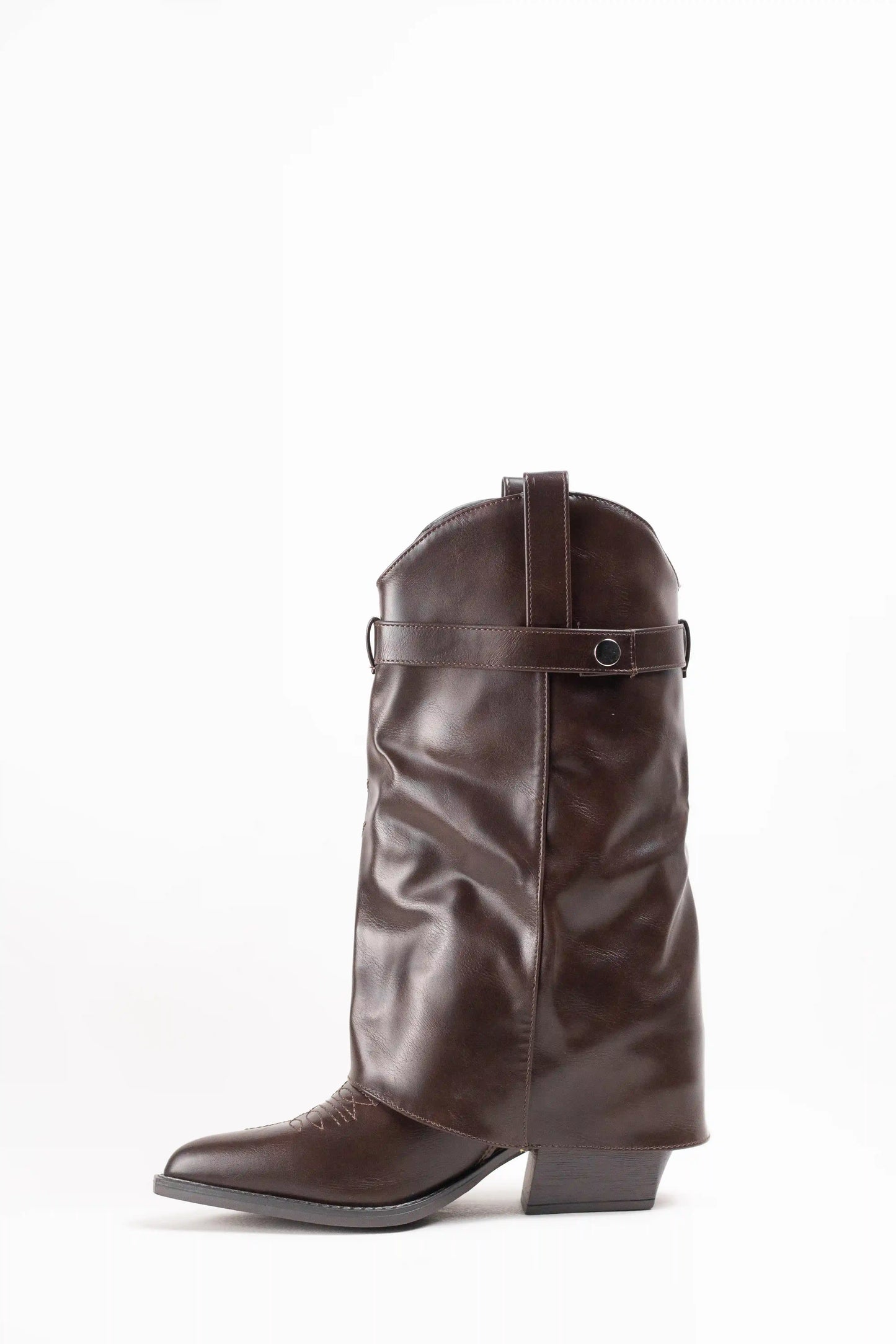 Botas cowboy estilo pantalón mujer con tacón gordo