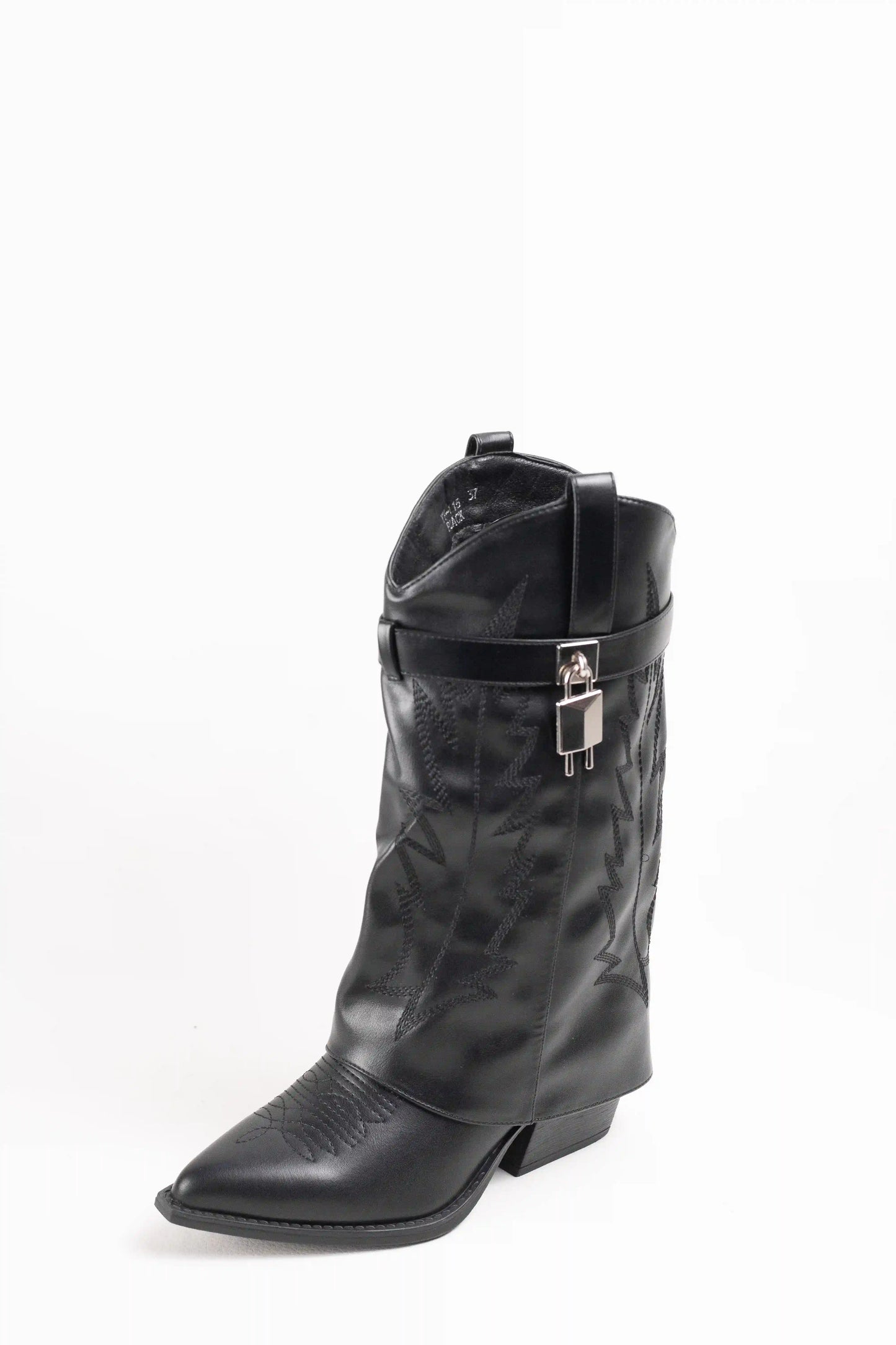 Botas cowboy estilo pantalón mujer con tacón gordo