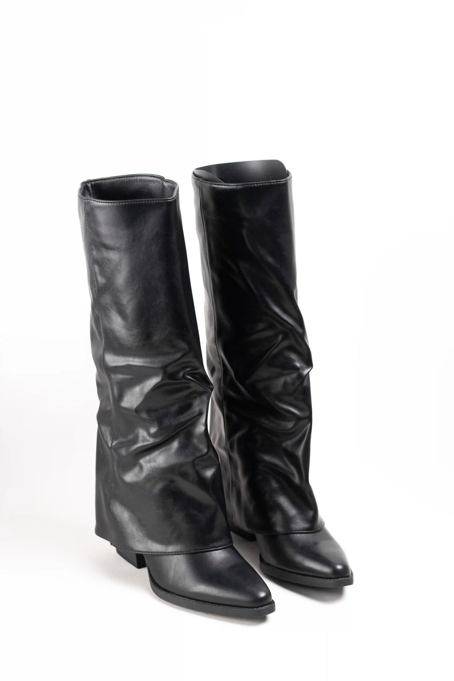 botas estilo pantalon con tacon medio Negro 38