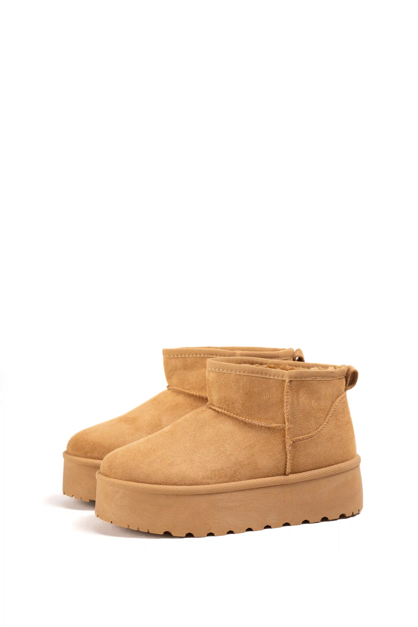 Botines nieve mujer con plataforma en color camel