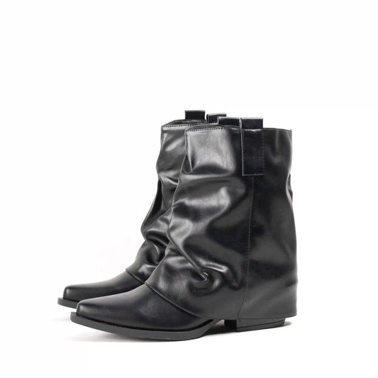 Botines estilo pantalón mujer con tacón medio