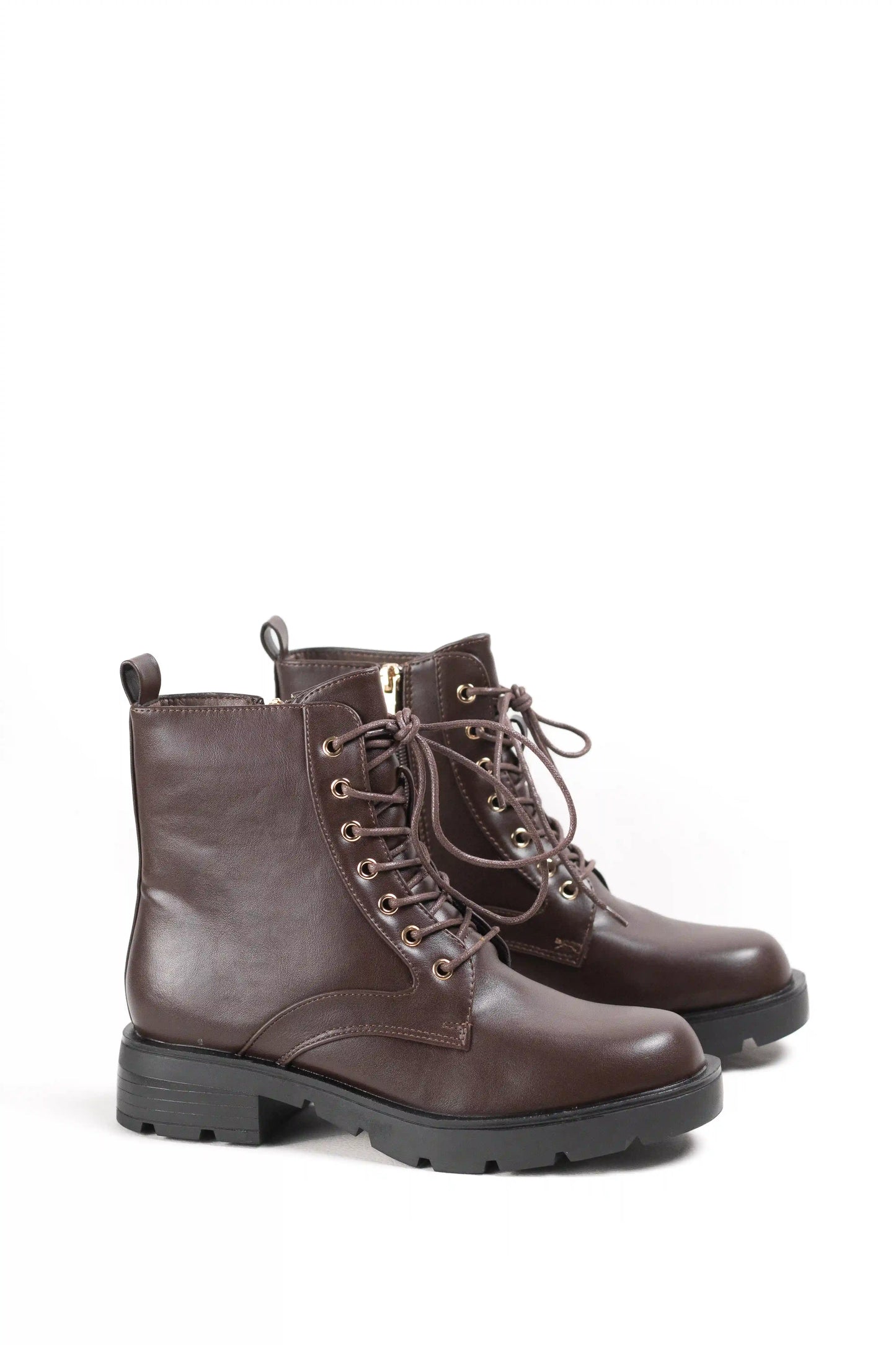 Botas militares mujer con cordones y suela track