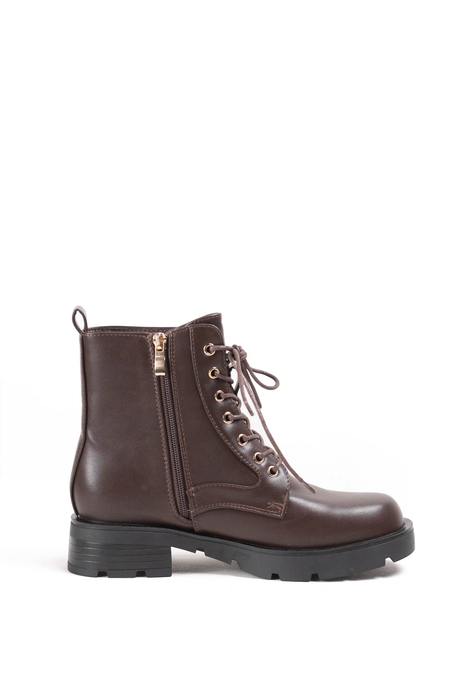 Botas militares mujer con cordones y suela track